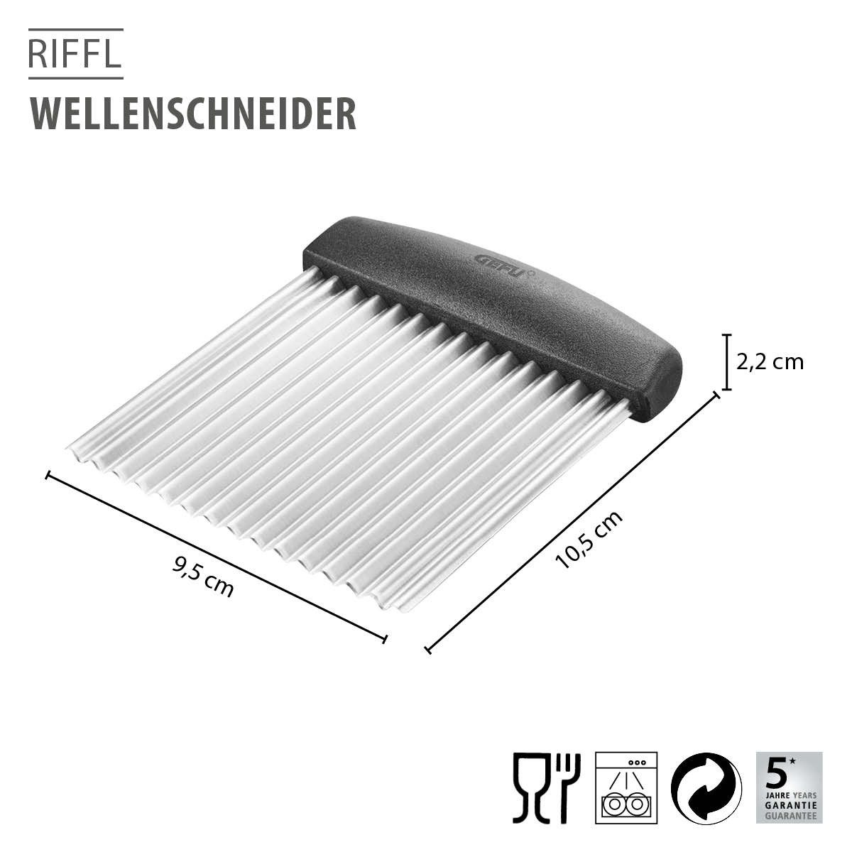 GEFU Gemüse-Scheibenschneider Wellenschneider RIFFL