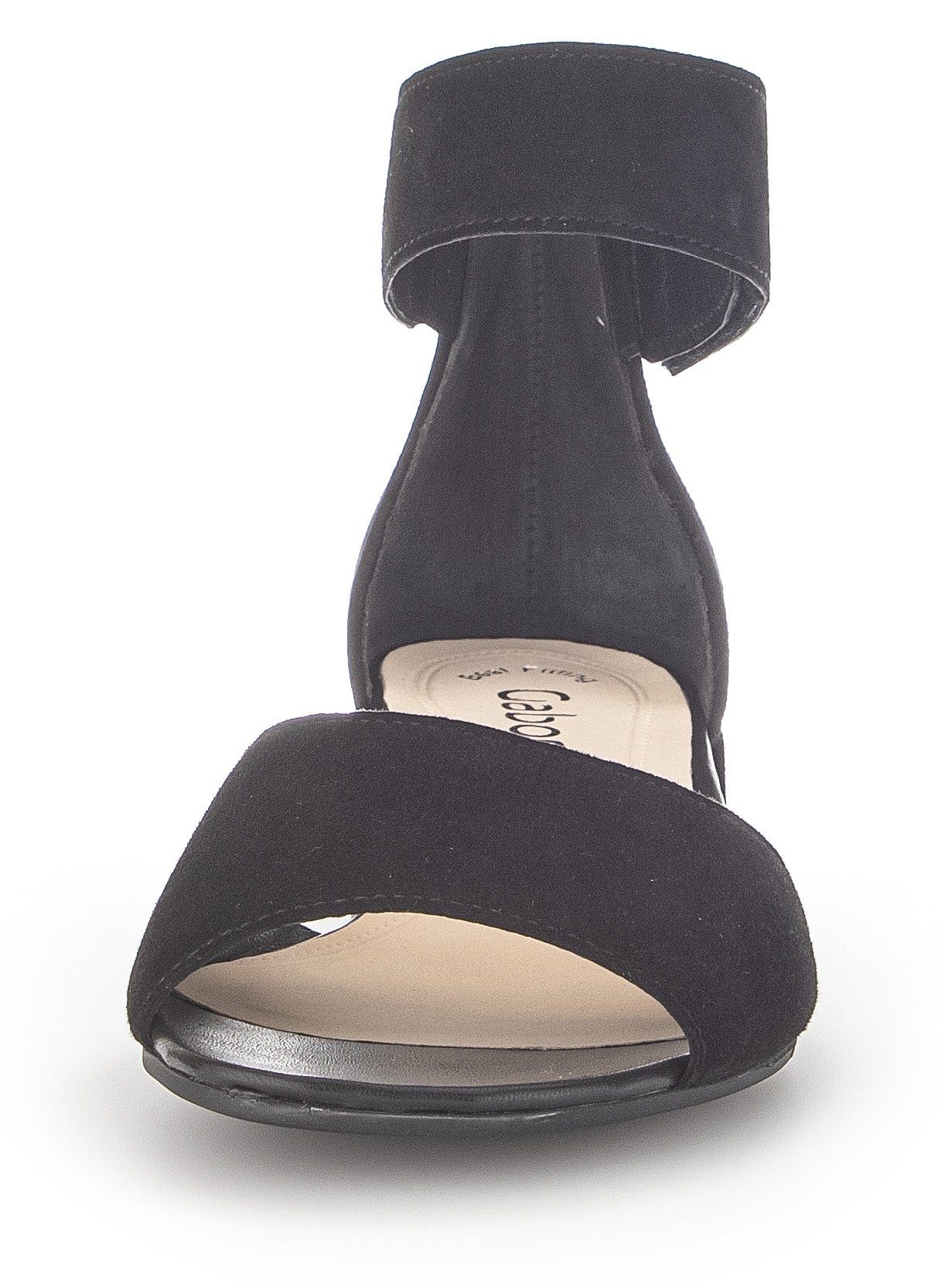 Sandalette regulierbarem Klettverschluss schwarz Gabor mit