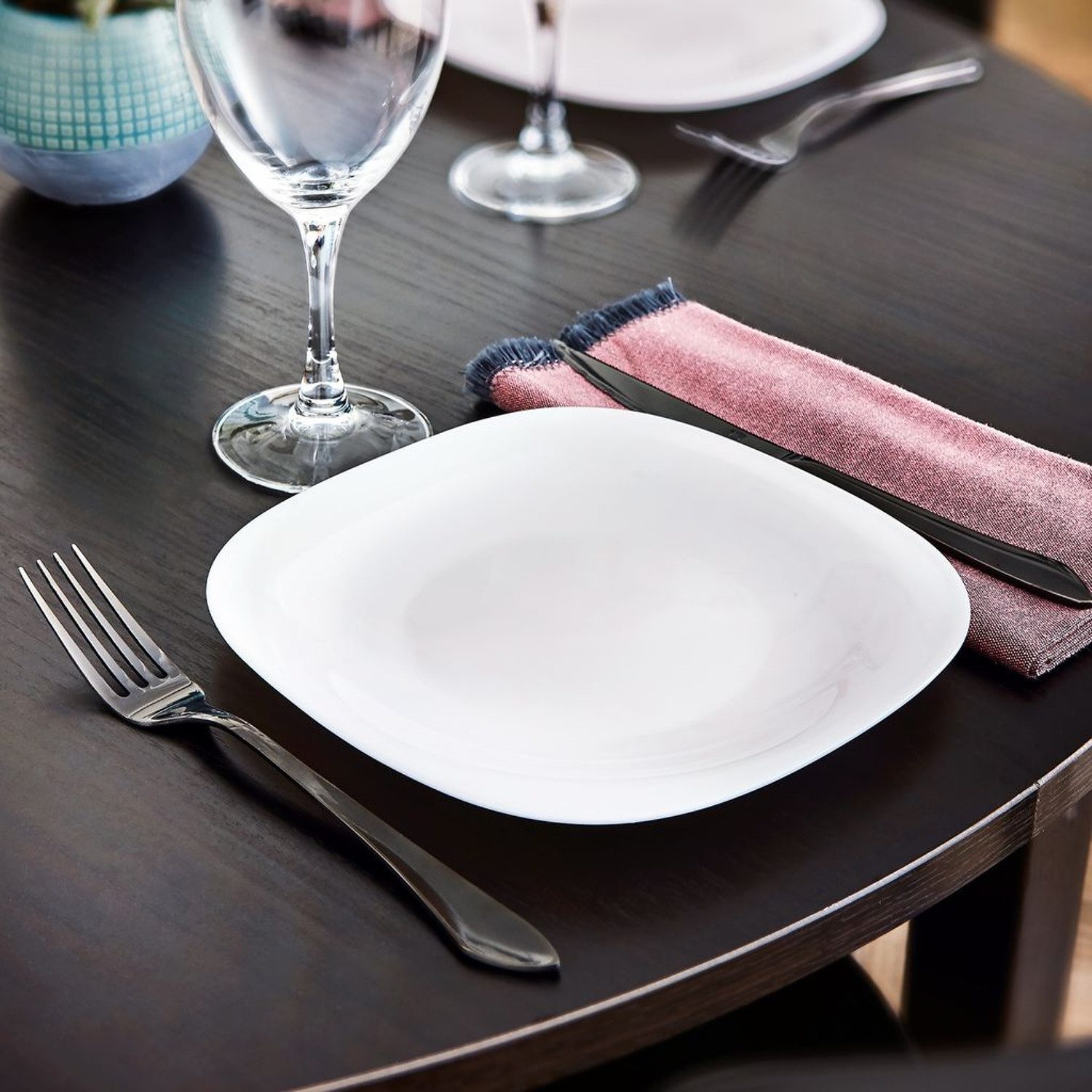 Luminarc Dessertteller Carine Dessertteller 19,5cm weiß, (1 St), Verwendung: Mikrowelle, Spülmaschine