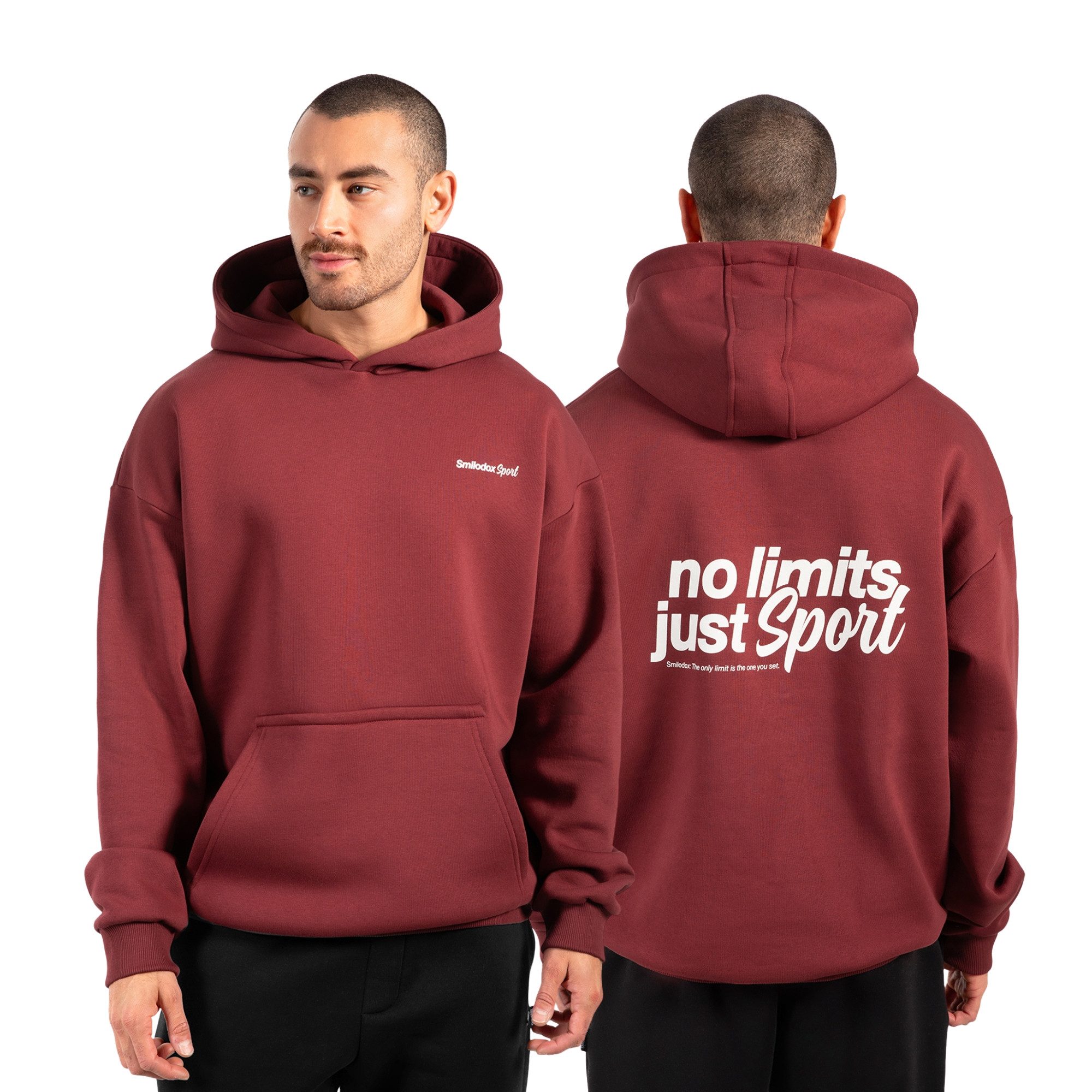 Hoodie Fortes, Oversize Kapuzenpullover mit großem Back Print, Sweater