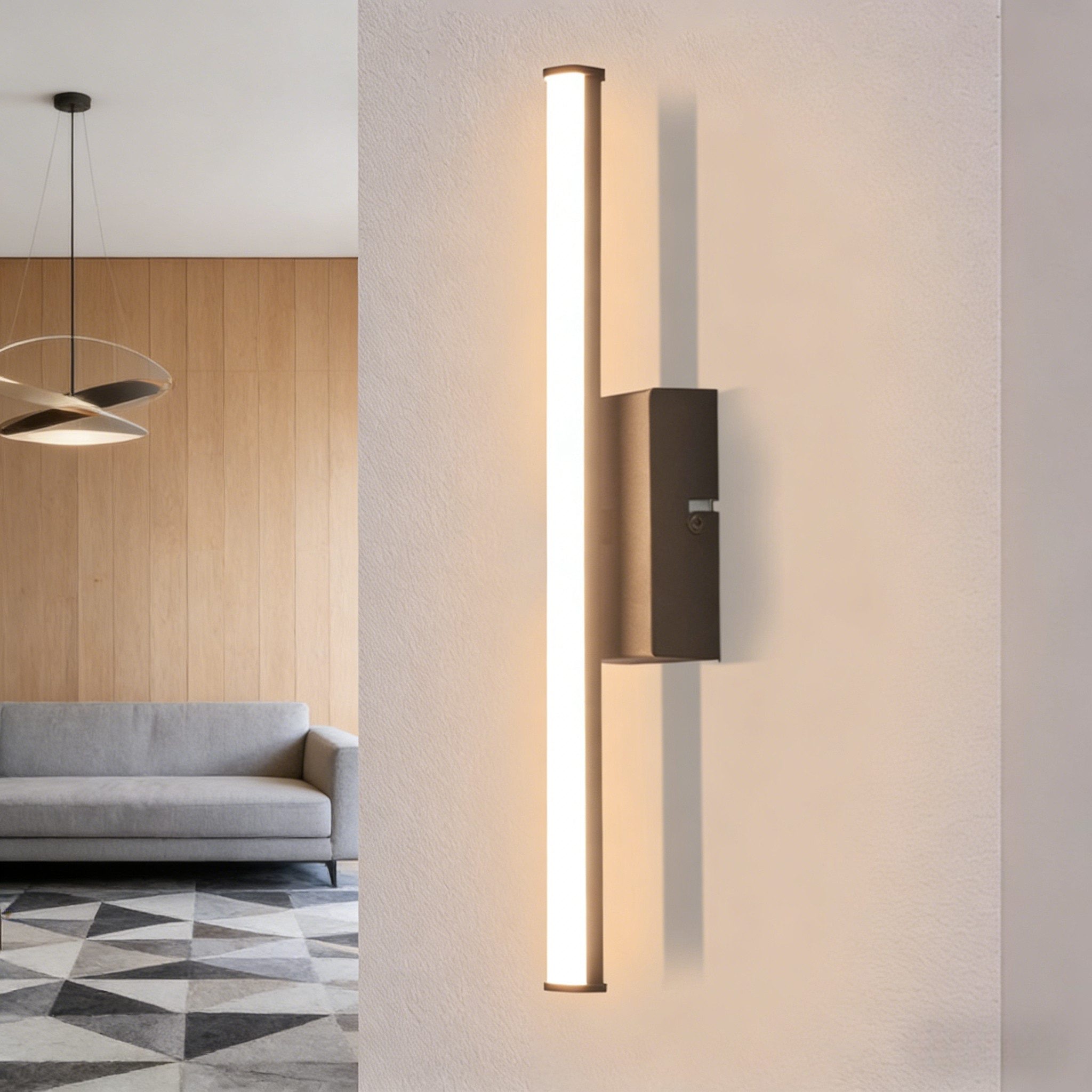 Nettlife LED Wandleuchte Schwarz Modern 6W 3000K Warmweiß für Flur, LED fest integriert, Warmweiß, Wandlicht für Wohnzimmer Schlafzimmer Küche