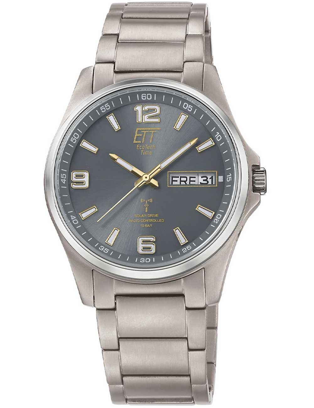 ETT Eco Tech Time Quarzuhr ETT Eco Tech Time EGT-11601-21M Herrenuhr Everest Solar Funkuhr ETT Eco Tech Time EGT-11601-21M Herrenuhr Everest Solar Funkuhr