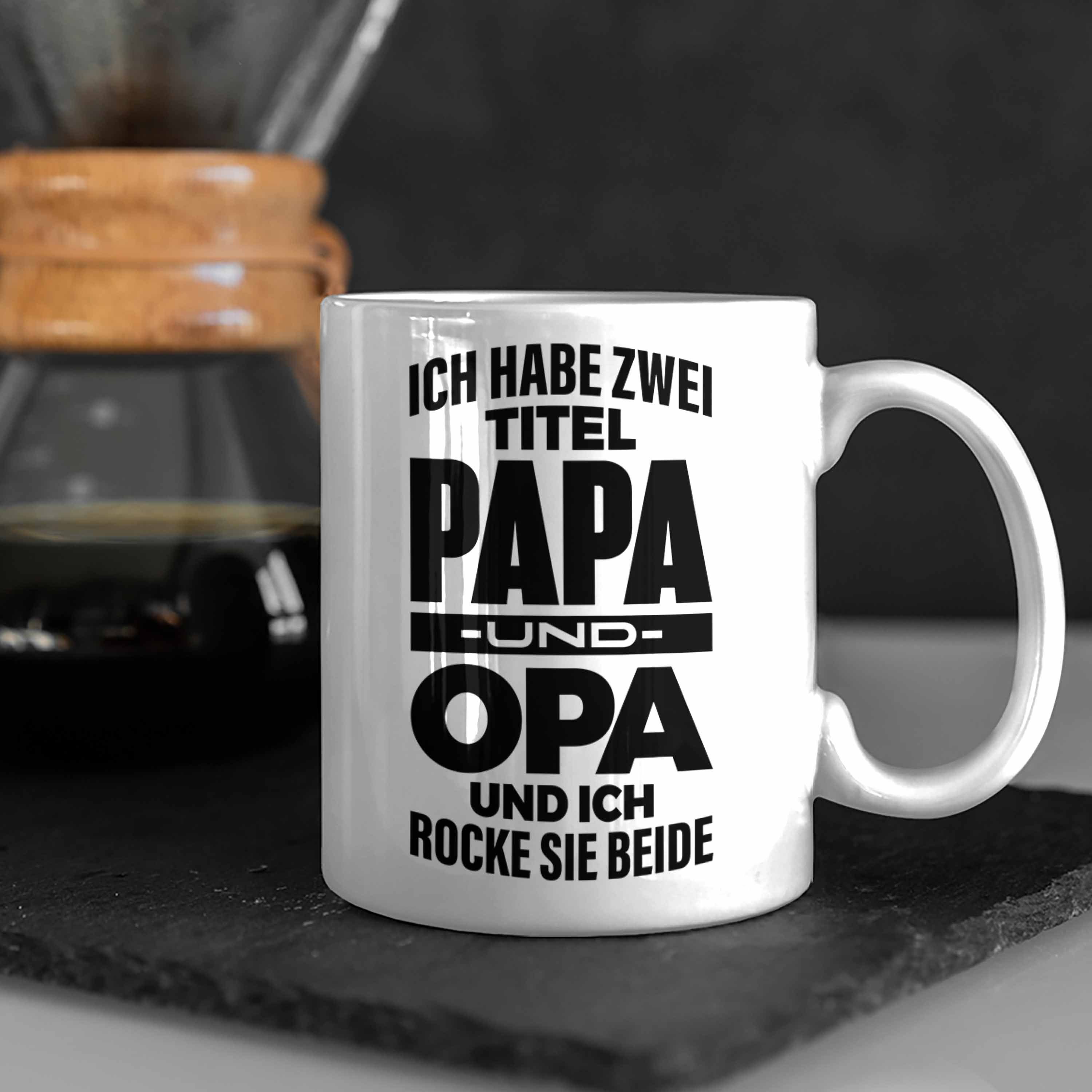 Opa Trendation und Papa Weiss Opa für Tasse Geschenk Opa Weihnachten Tasse Lustige Geburtstag Tasse Trendation - Bester