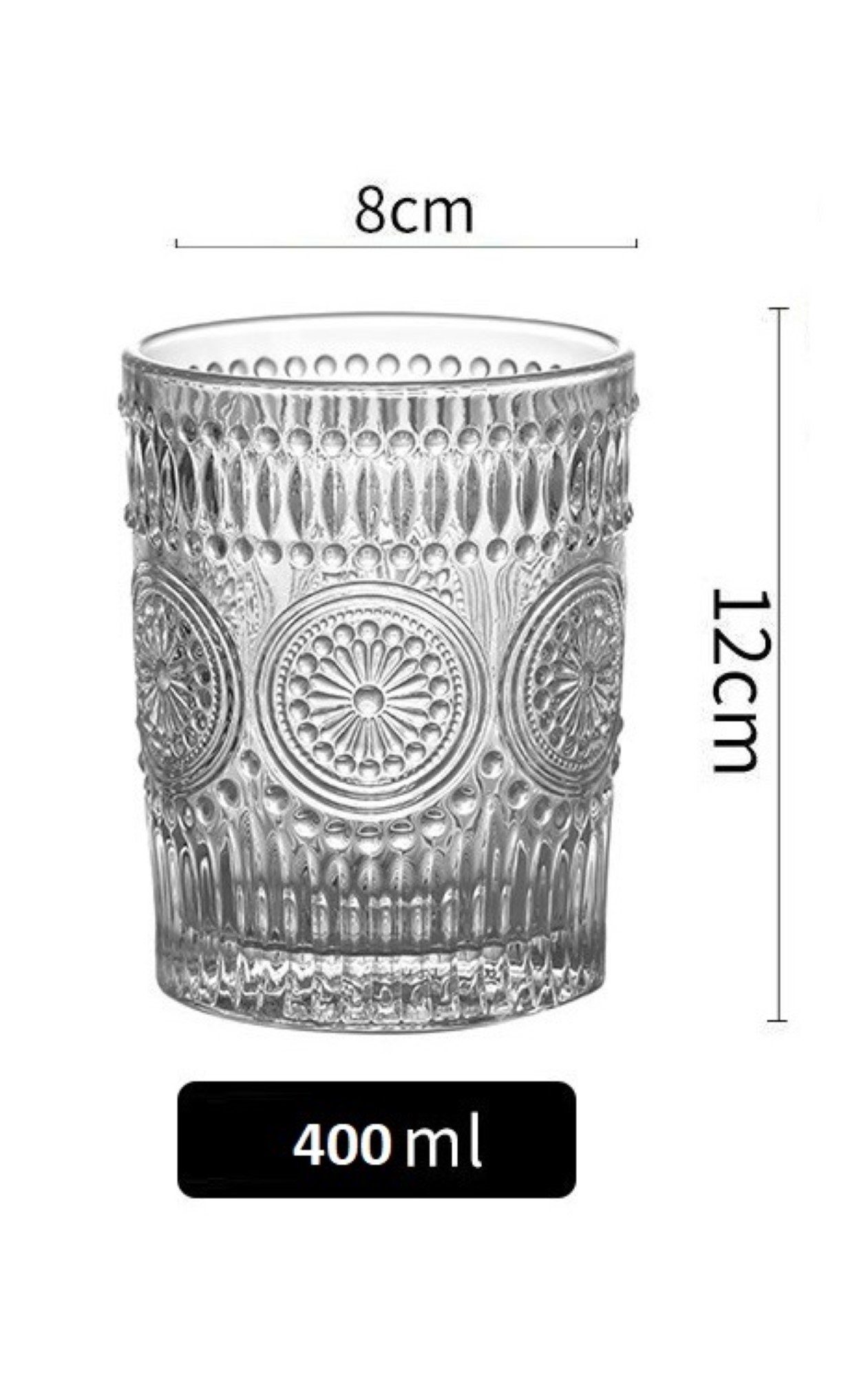 Cheffinger Gläser-Set 6 Tlg. Vintage Trinkgläser Set Cognac Whiskey Cocktailgläser 400 ml, 6-tlg.