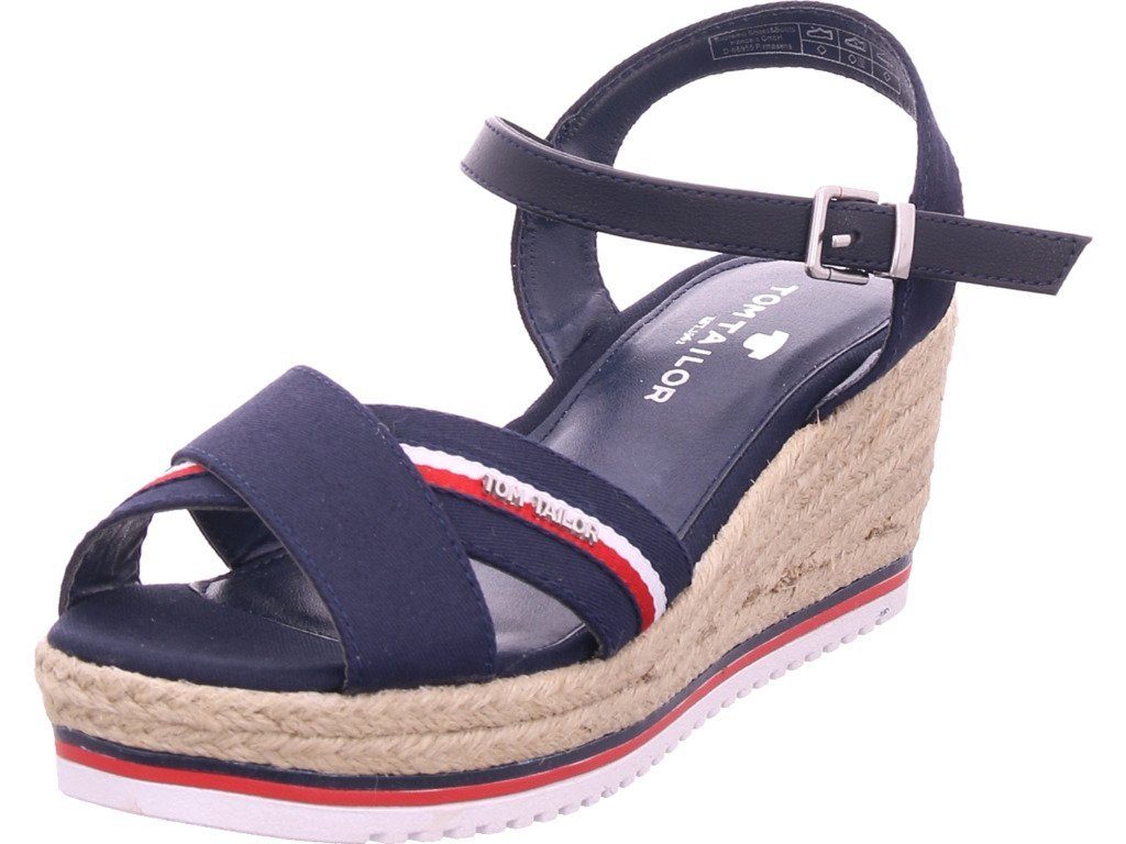 TOM TAILOR »Tom Tailor Damen Sandale Sandalette Sommerschuhe blau 8091904«  Slipper online kaufen | OTTO