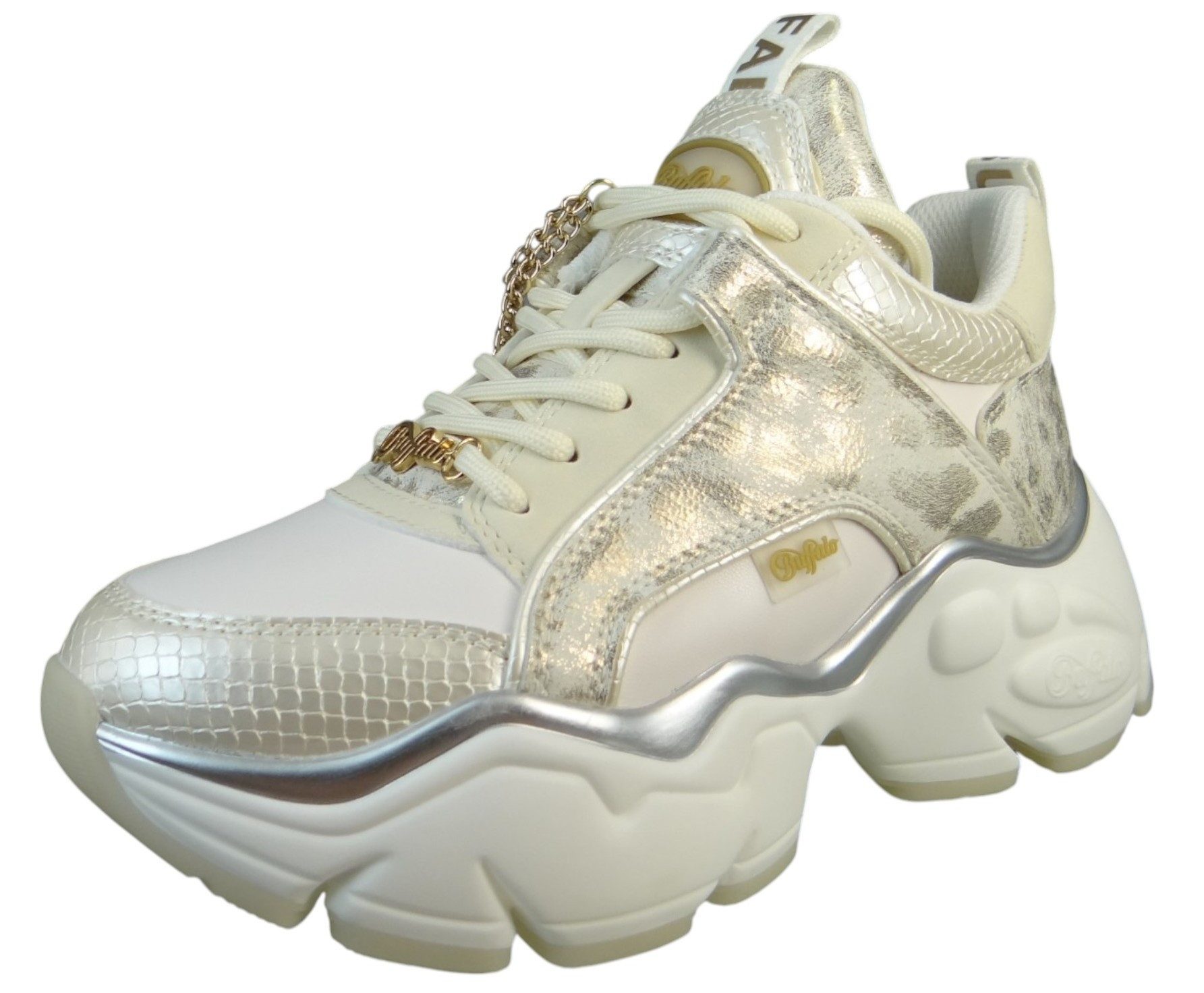 Buffalo PD00016403 Binary Glam Cream Silver Sneaker
