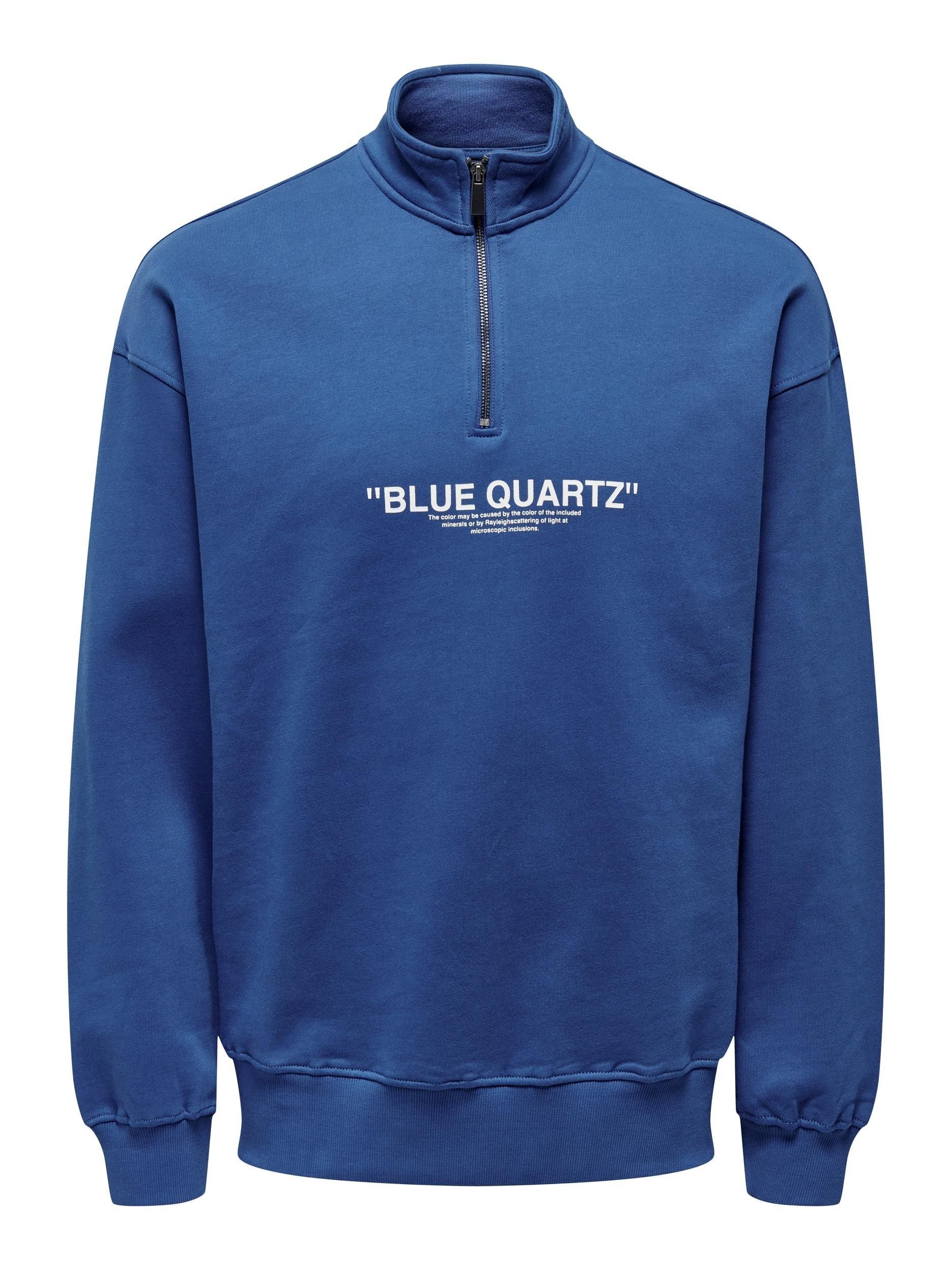 ONLY & SONS Sweatshirt 239353 Blue Quartz | Sweatshirts