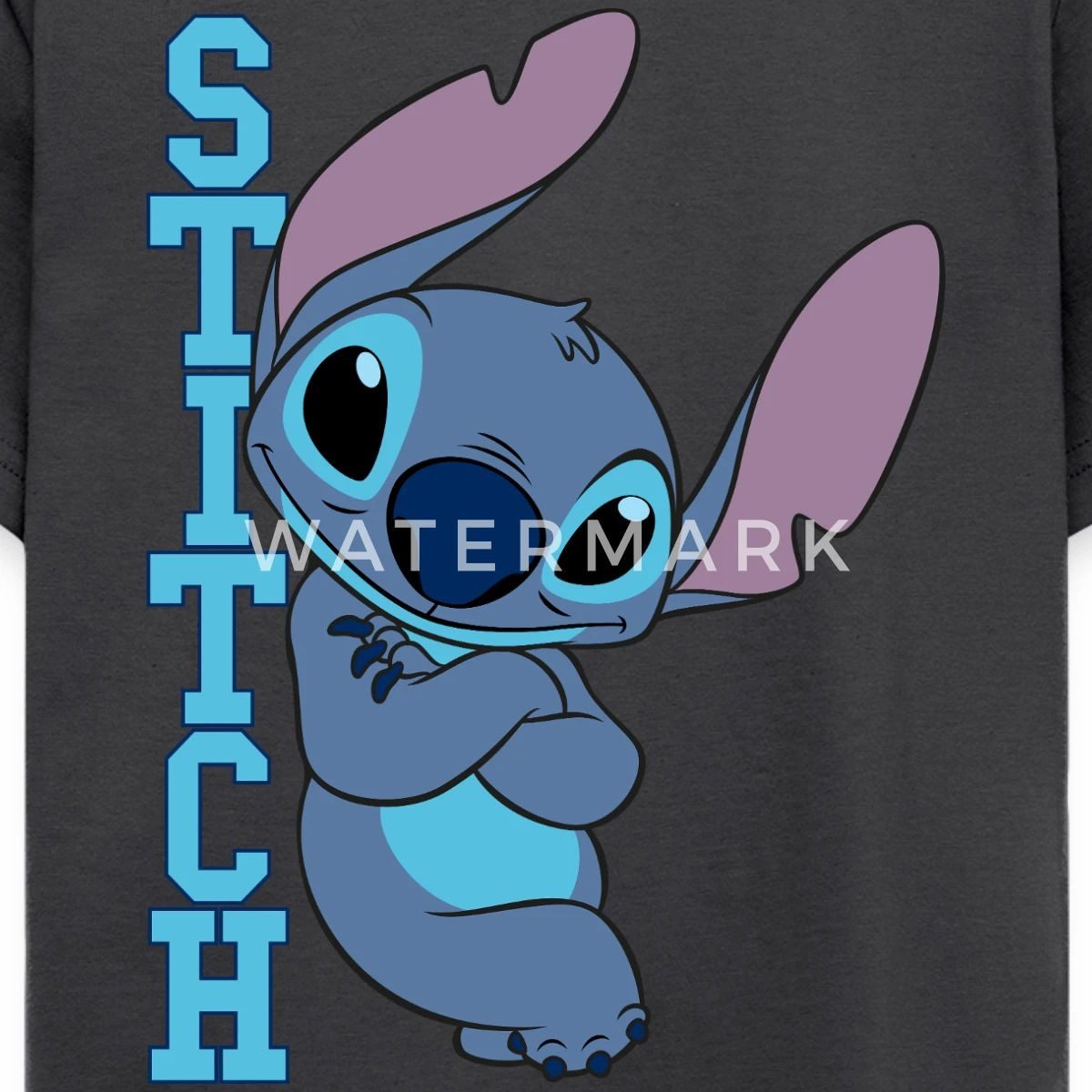 Spreadshirt T-Shirt Lilo & Stitch, Stitch Mit Schriftzug Teenager T-Shirt (1-tlg)