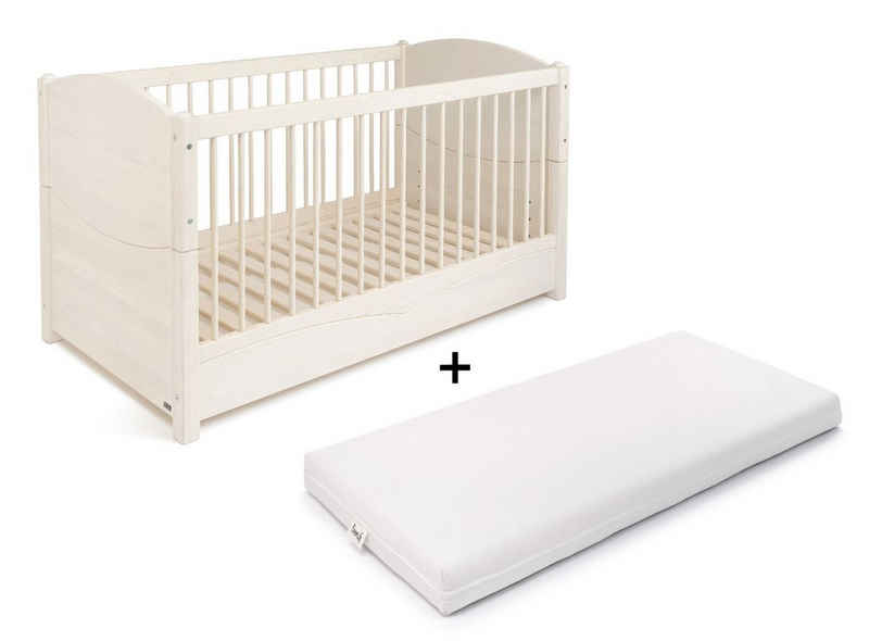 BioKinder - Das gesunde Kinderzimmer Babybett Luca, 70x140 cm mit Matratze