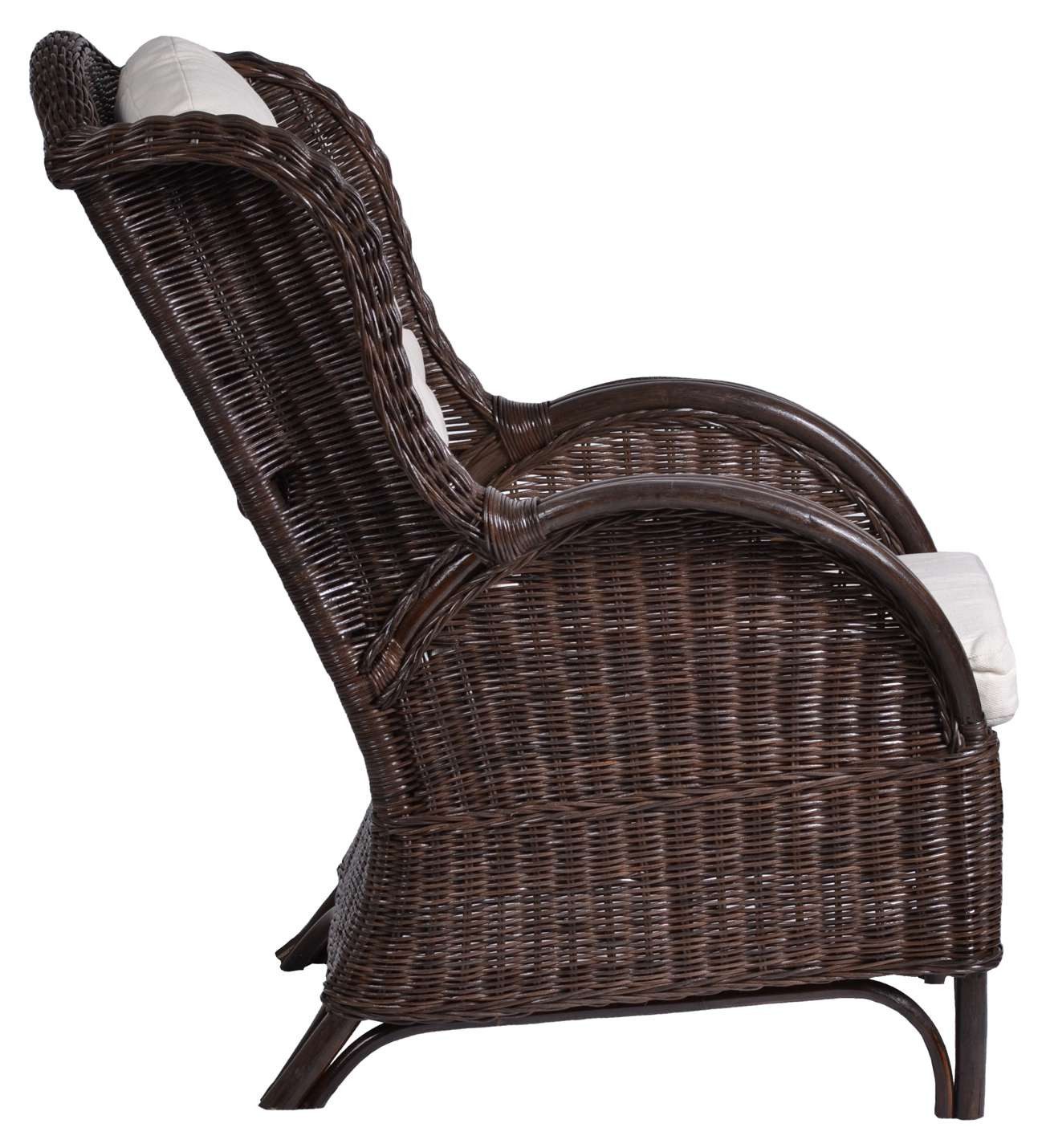 MiaMöbel Sessel, aus Rattangeflecht Braun