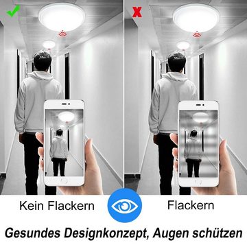 AUFUN Deckenleuchte 15W mit Bewegungsmelder, Kaltweiß-Warmweiß, für Zimmer