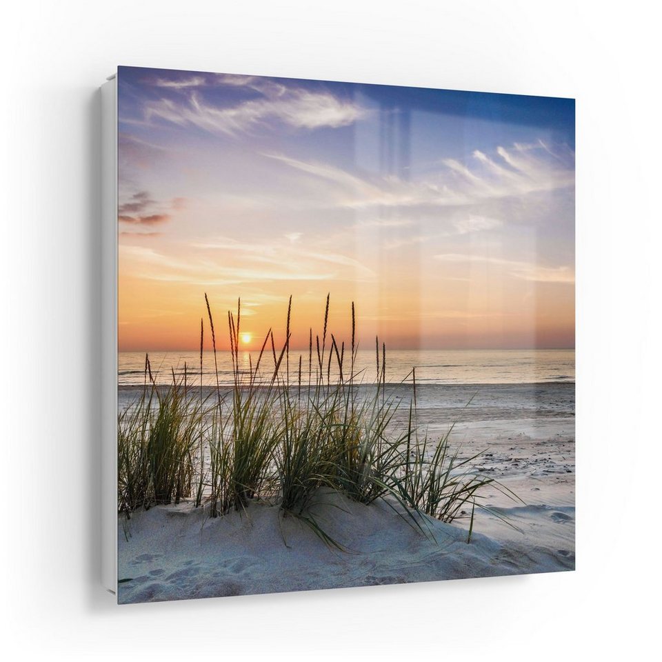 DEQORI Schlüsselkasten 'Sonnenuntergang am Strand', Glas Schlüsselbox  modern magnetisch beschreibbar