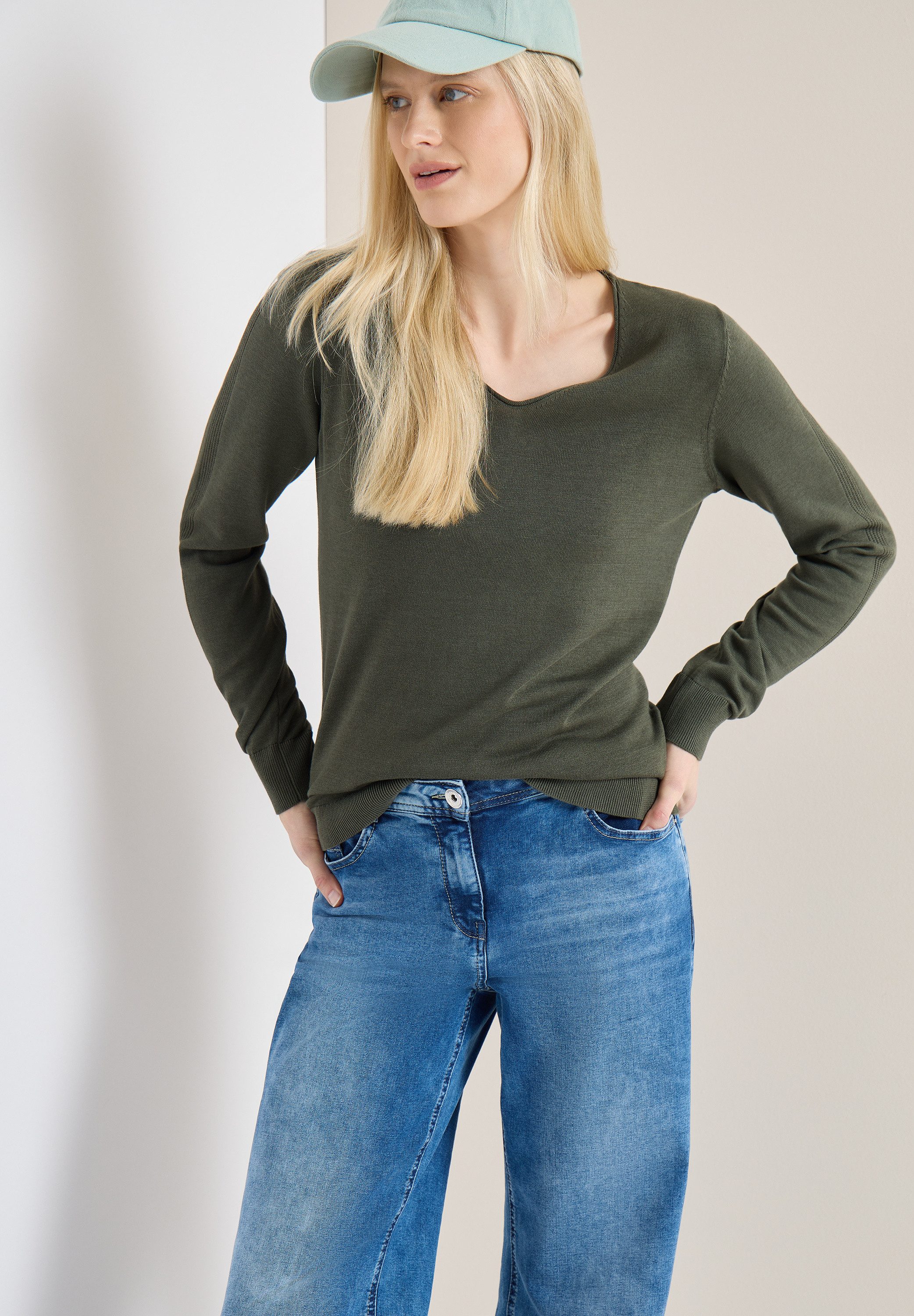 CECIL Strickpullover mit Strick-Detail