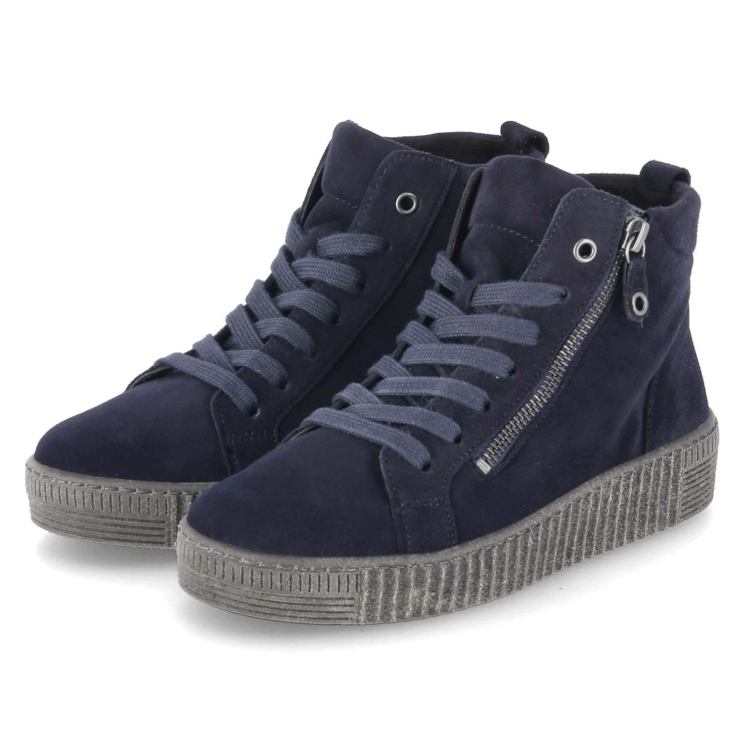 Gabor Gabor 73.730.16 Damen Rauleder blau Schnürstiefel