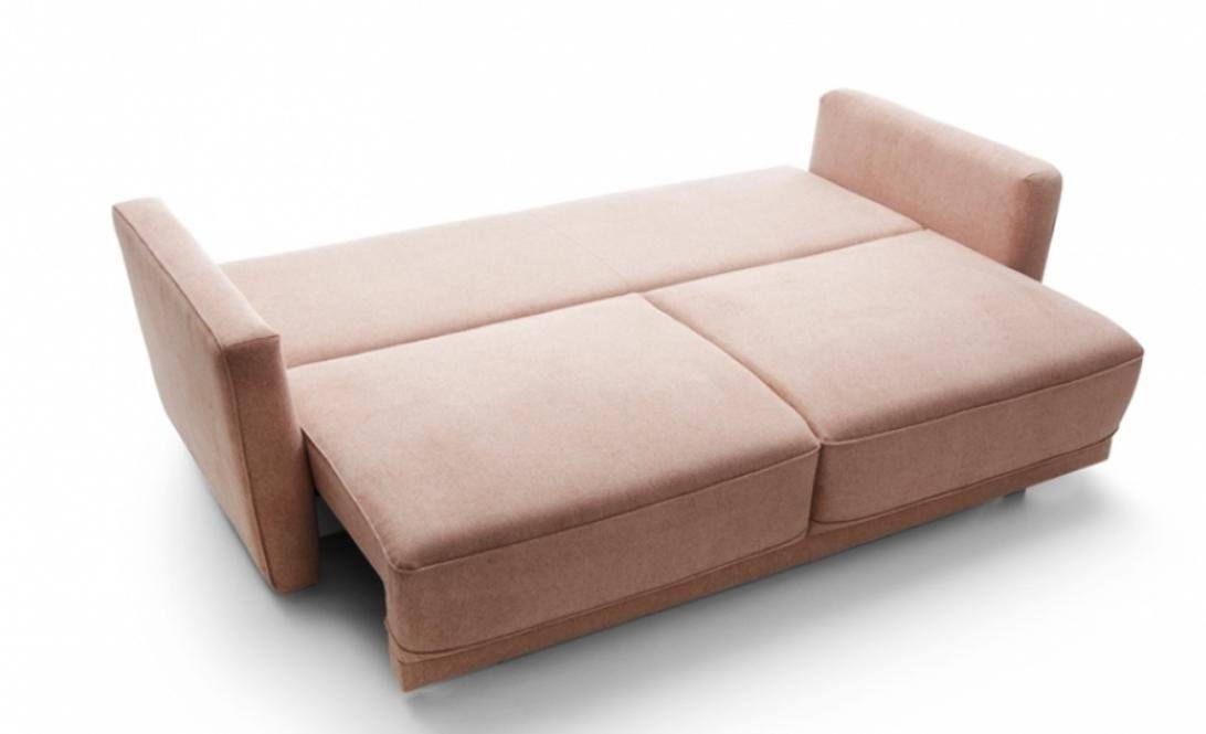 Schlaffunktion Rosa Teile, Sitzer, Europe 3-Sitzer Sofa Polstersofa Made in Dreisitzer 1 Couch JVmoebel