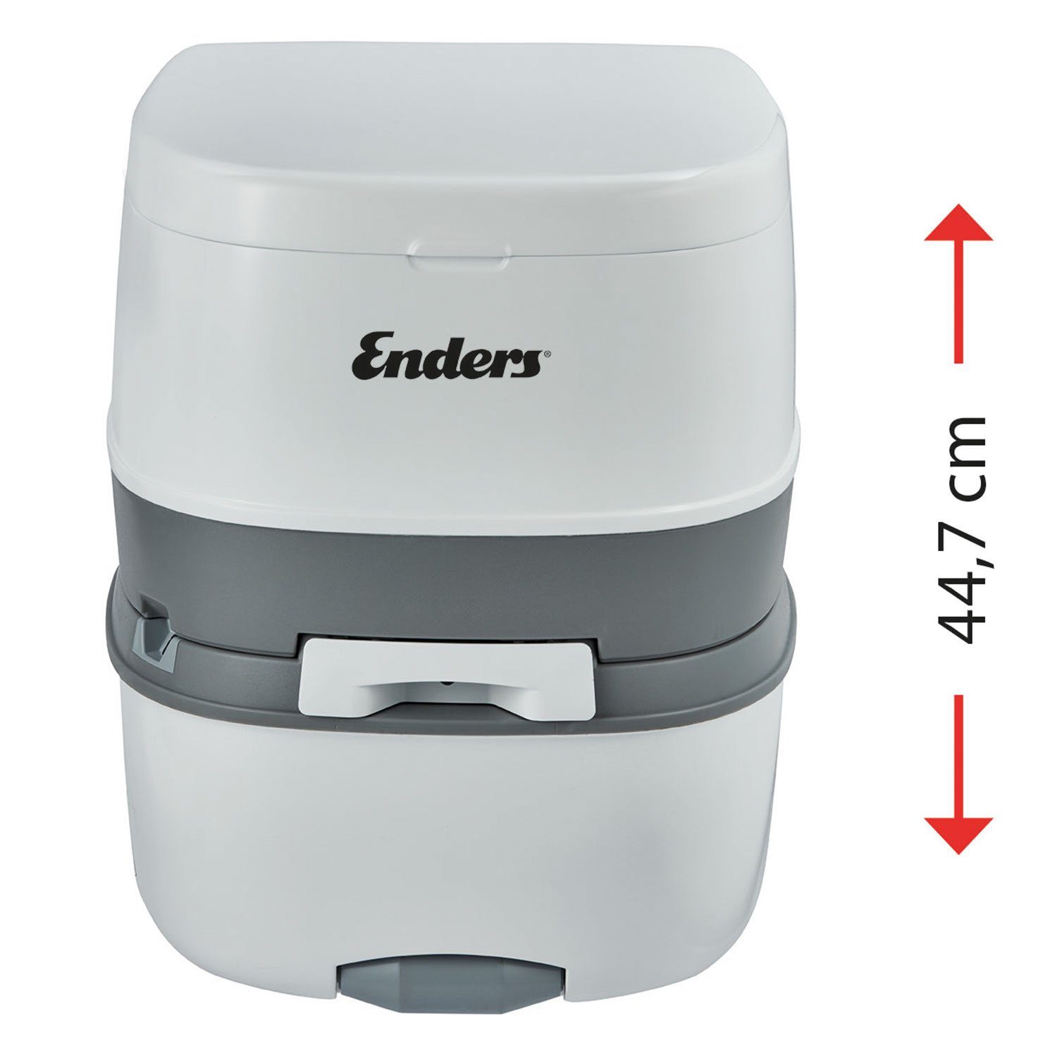 Enders® Campingtoilette Supreme Green Set, (Spar-Set, inkl. 1L RINSE + 1L GREEN + 4 Rollen selbstauflösendes Toilettenpapier), integrierter Papierhalter, Belüftungstaste, Deckel + Brille abnehmbar