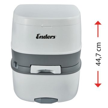 Enders® Campingtoilette Supreme, integrierter Papierhalter, Belüftungstaste, Deckel + Brille abnehmbar