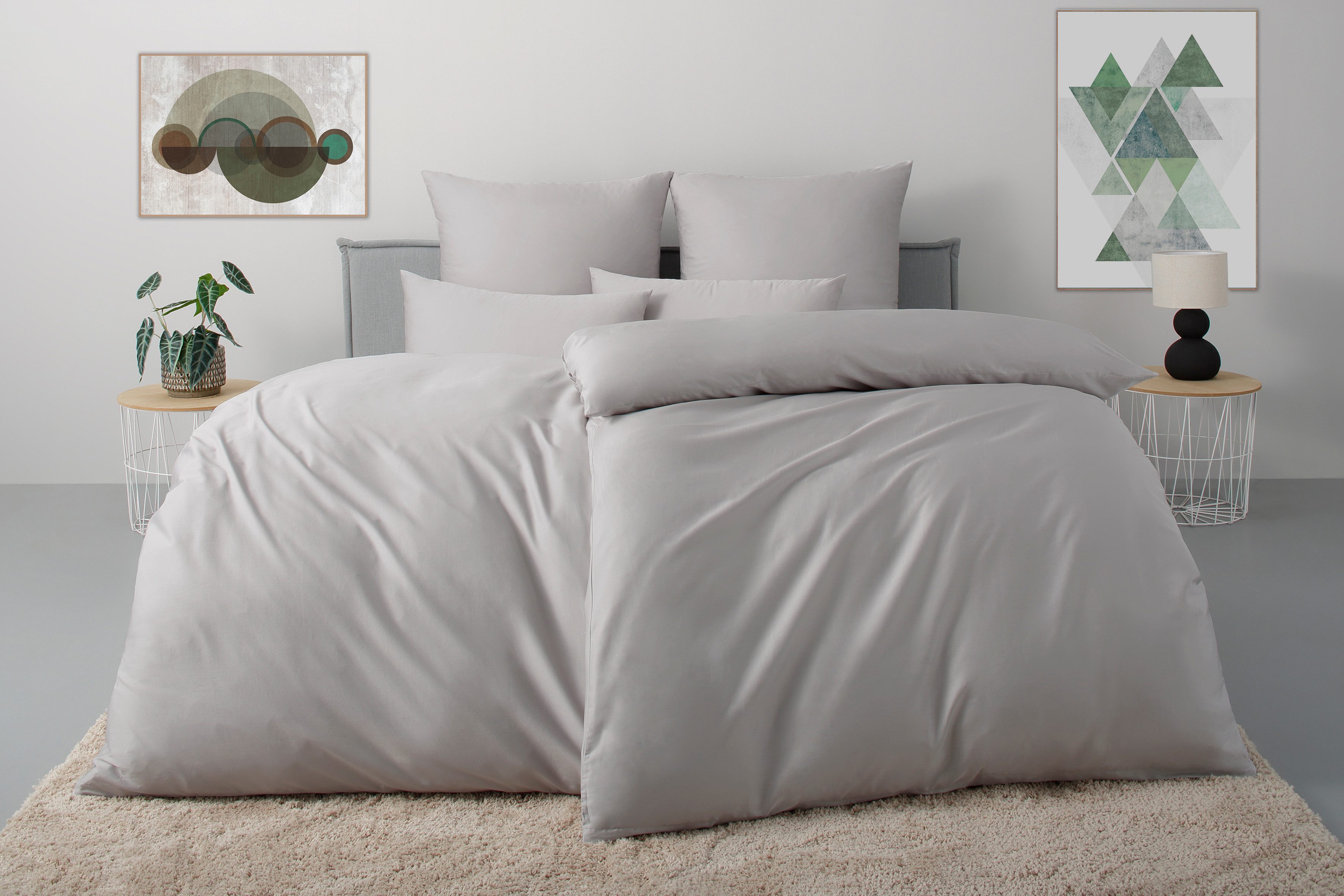 OTTO home Bettwäsche Luisa, Satin, 2 teilig, 100% Baumwolle, ab Gr. 135x200, auch in PREMIUM Qualitäten erhältlich