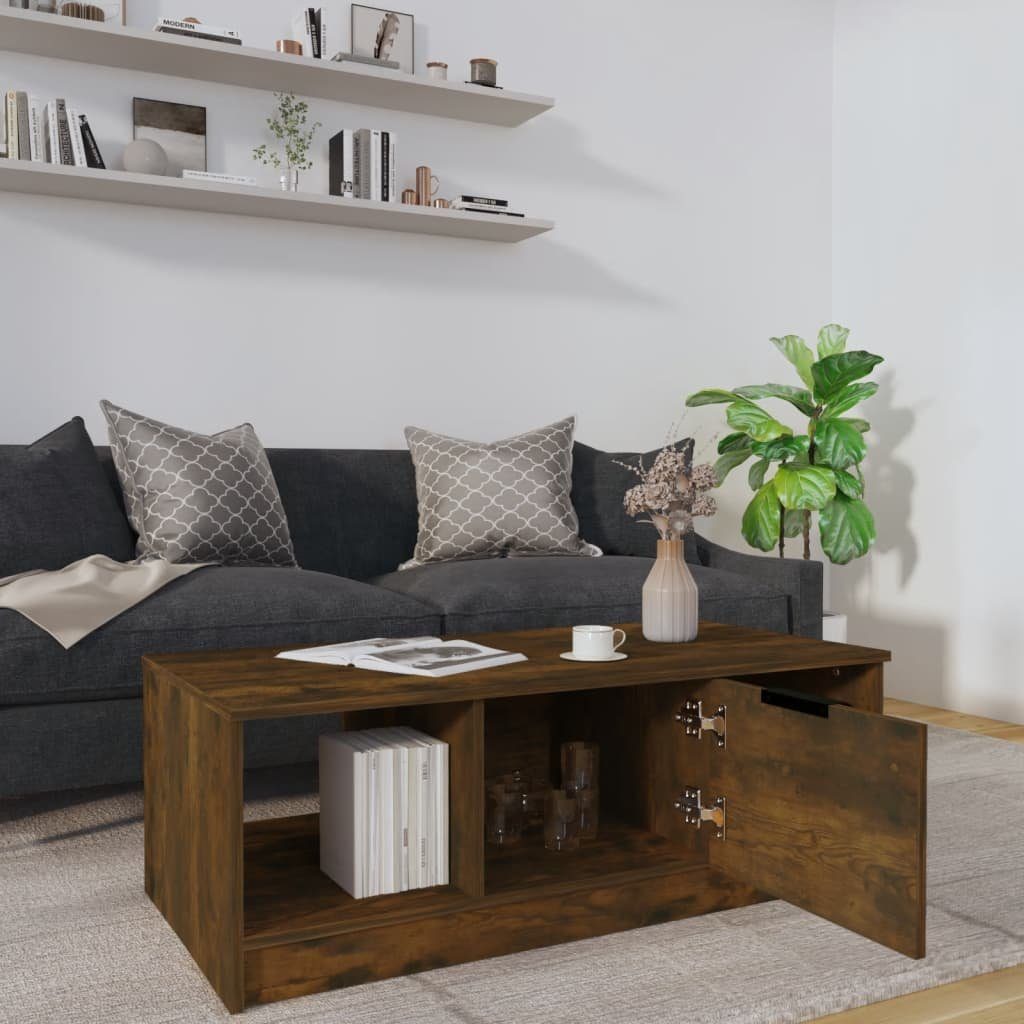 Räuchereiche Couchtisch Couchtisch (1-St) Räuchereiche cm Räuchereiche | vidaXL 102x50x36 Holzwerkstoff