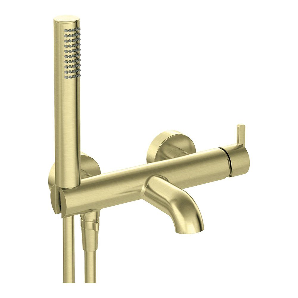 Lomadox Wannenarmatur SILIA-30 mit Duschbrause, Gold gebürstet