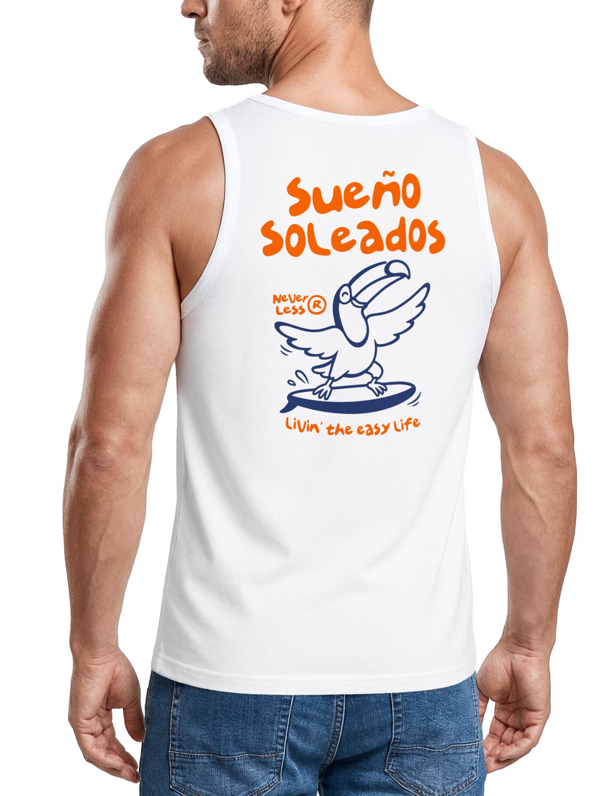 Neverless Tanktop Tanktop Herren mit Grafik-Print - Surf Design Tucan - Trägershirt mit Print