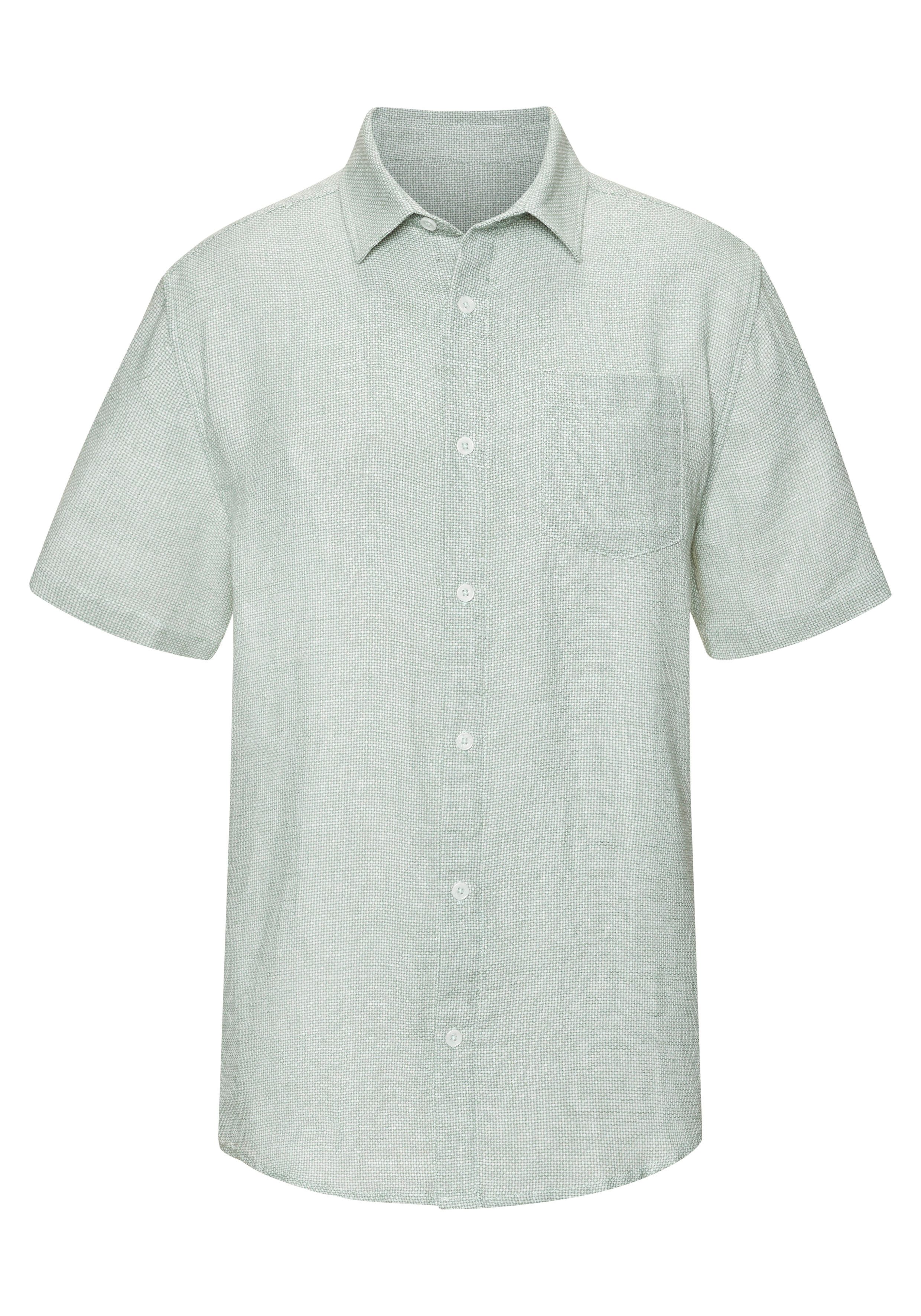 John Devin Leinenhemd, Kurzarmhemd Luftiges Freizeithemd mit dezentem Muster. € 34,99