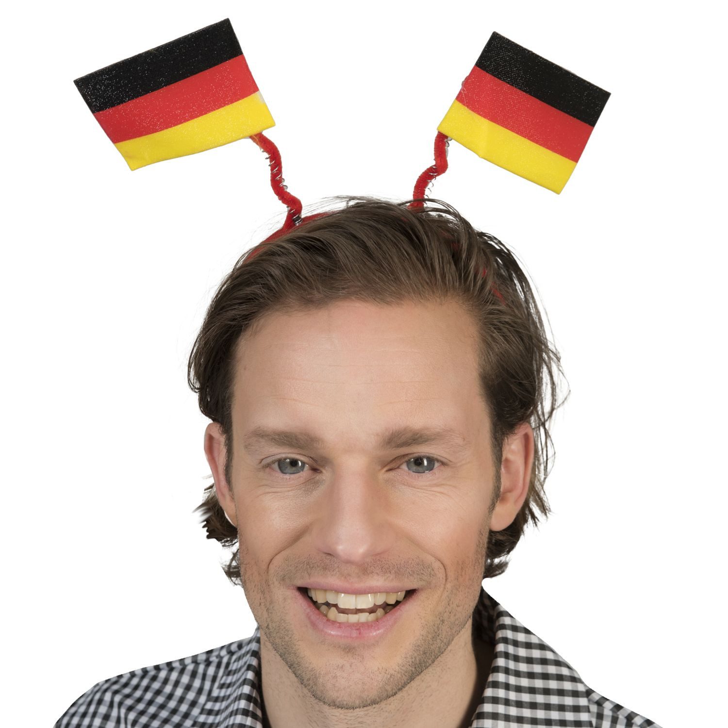 Kostüm Deutschland Fan Artikel 'Haarreif mit Fahnen'