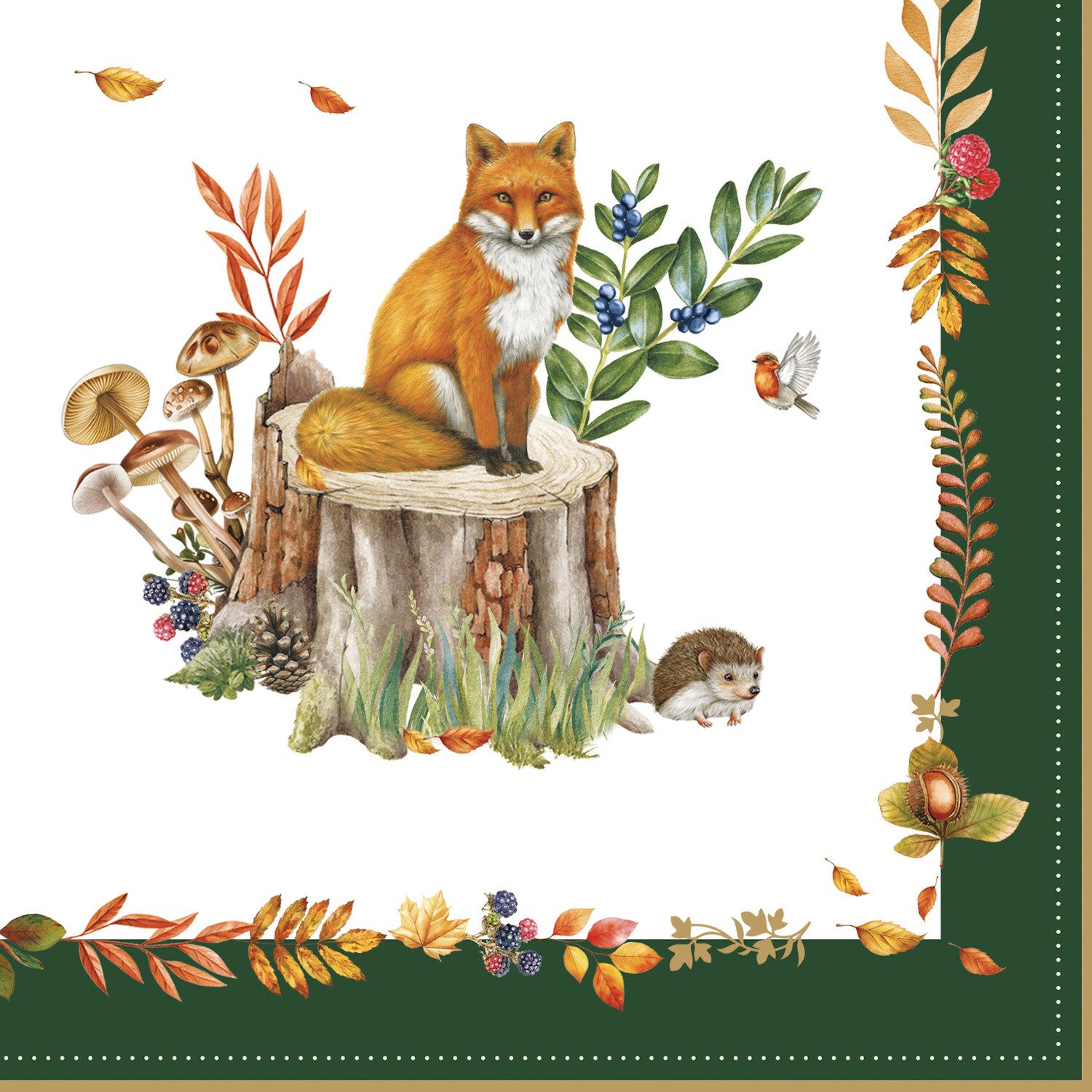 EasyLife Papierserviette Forest Dream, Höhe: cm, Farbe: Mehrfarbig, Motiv: Fuchs