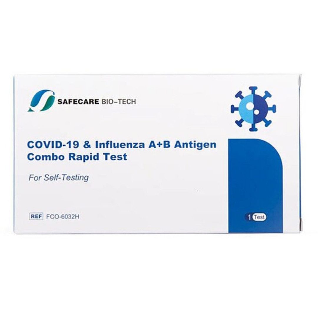 Safecare Bio-Tech Influenza-Schnelltest Erkältungstest - Corona + Influenza A/B 3in1 Schnelltest, 3 Messparameter, 1-tlg., Schnelles Ergebnis, einfache Handhabung, hohe Genauigkeit