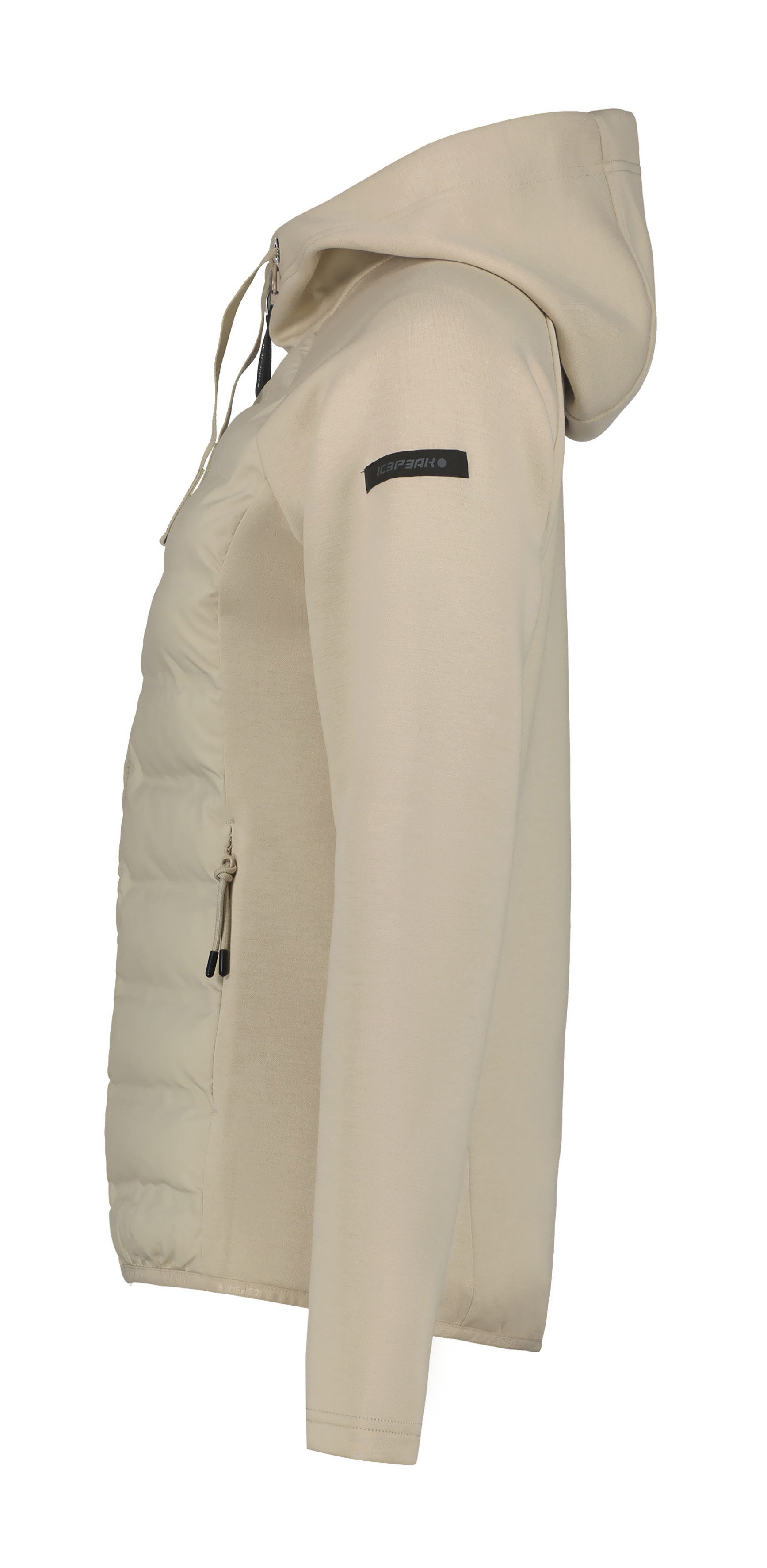 Icepeak Hybridjacke ICEPEAK ASHBURN mit fester Kapuze und Kordelzügen, aus 4-Wege-Stretch-Material