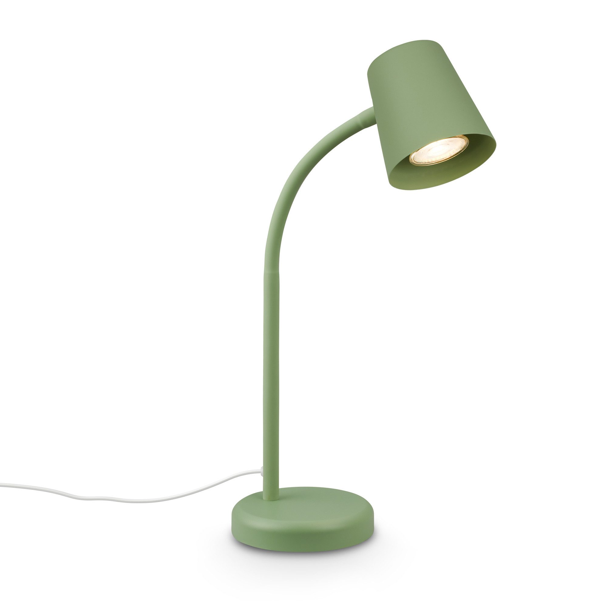 Briloner Leuchten Tischleuchte LED Tischlampe Bürolampe Homeoffice Schreibtischlampe Kinderzimmer, ohne Leuchtmittel, 2700K - Extra - Warmweiß