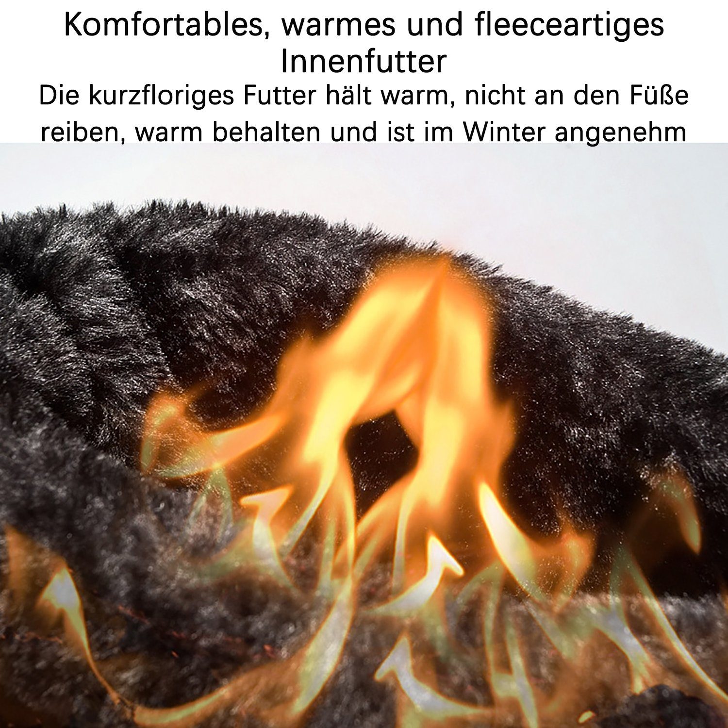 Warm Gefüttert Stiefelette Daisred Winterschuhe Winterboots Braun Schneestiefel