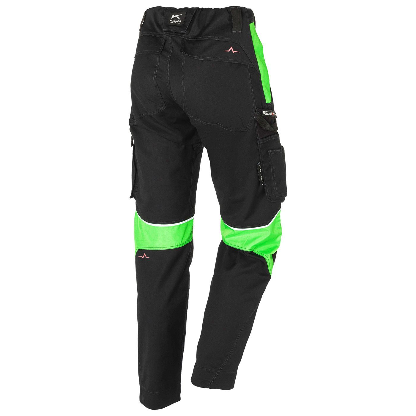 Kübler Arbeitsbundhose PULSE ACTION Gr.46-58 Bundhose Allround-Arbeitshose, (1-tlg) schwarz/neongrün