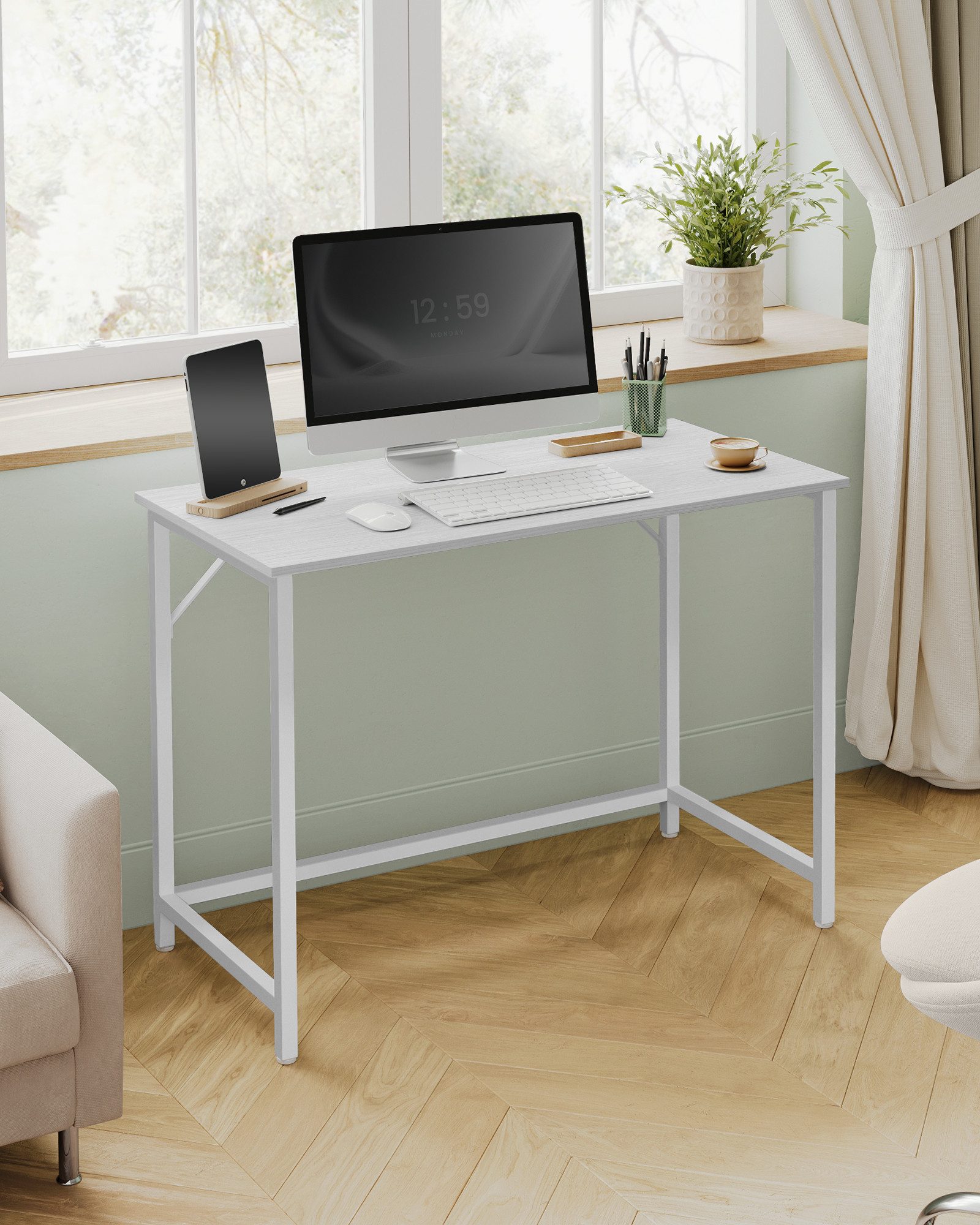 VASAGLE Schreibtisch Computertisch, Bürotisch, 80/100/120/140/160 cm, günstig online kaufen