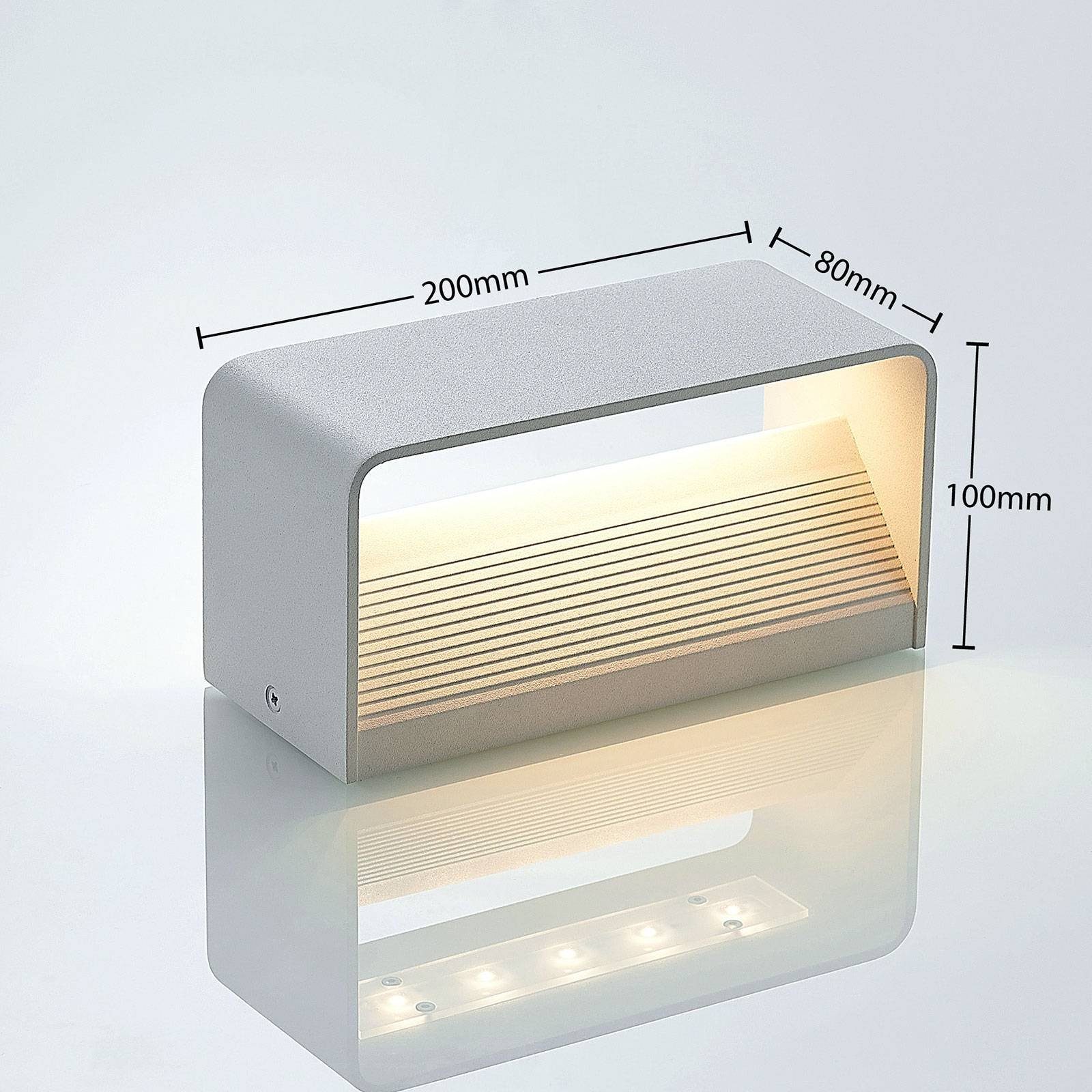 Modern, LED-Leuchtmittel Lindby verbaut, Lonisa, weiß, Metall, inkl. Wandstrahler fest Leuchtmittel, flammig, LED 1 warmweiß, Wandleuchte