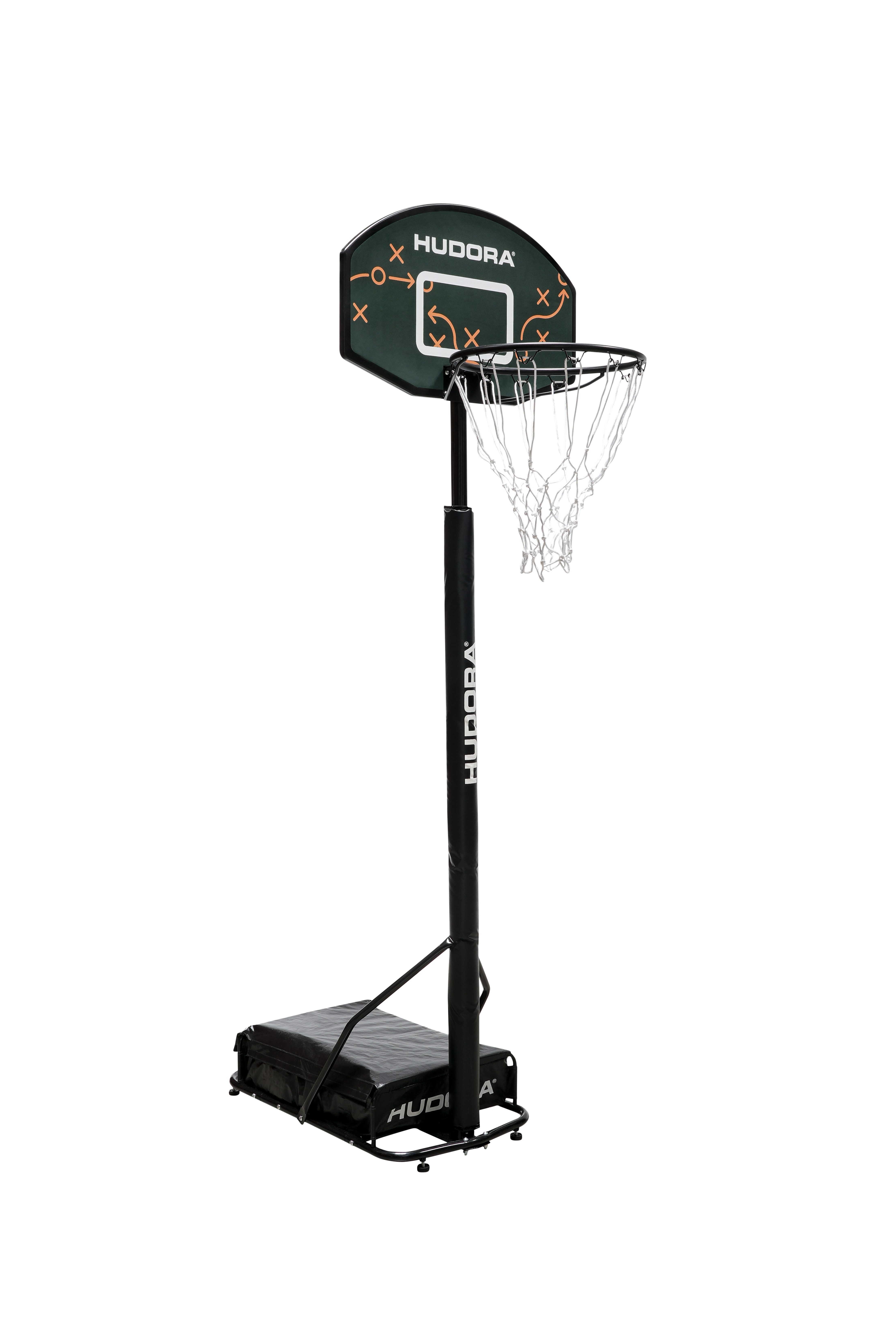 Hudora Basketballständer Playoff 205 (1-St), höhenverstellbarer Basketballkorb 157-205 cm