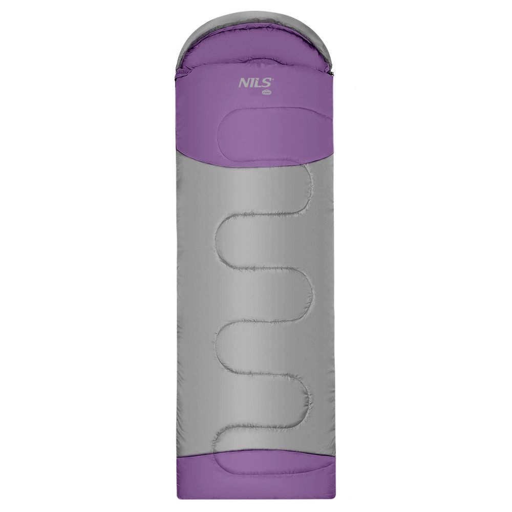 NILS CAMP Deckenschlafsack Trekkingschlafsack Campingschlafsack (Spar-Set, 1 tlg., 37 x 21 cm kompakt), als Decke nutzbar, Innentasche, Kapuze, Packbeutel