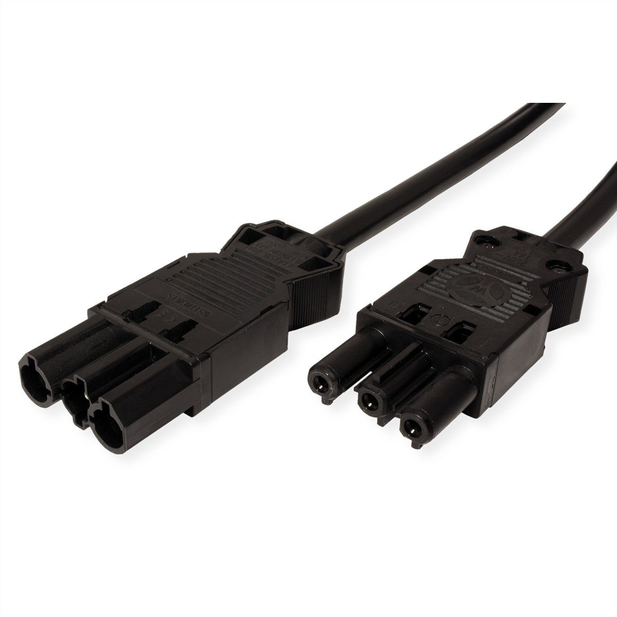 Bachmann Geräteverlängerung GST18-3 Stecker/Kupplung Stromkabel, (2 cm), Halogenfrei