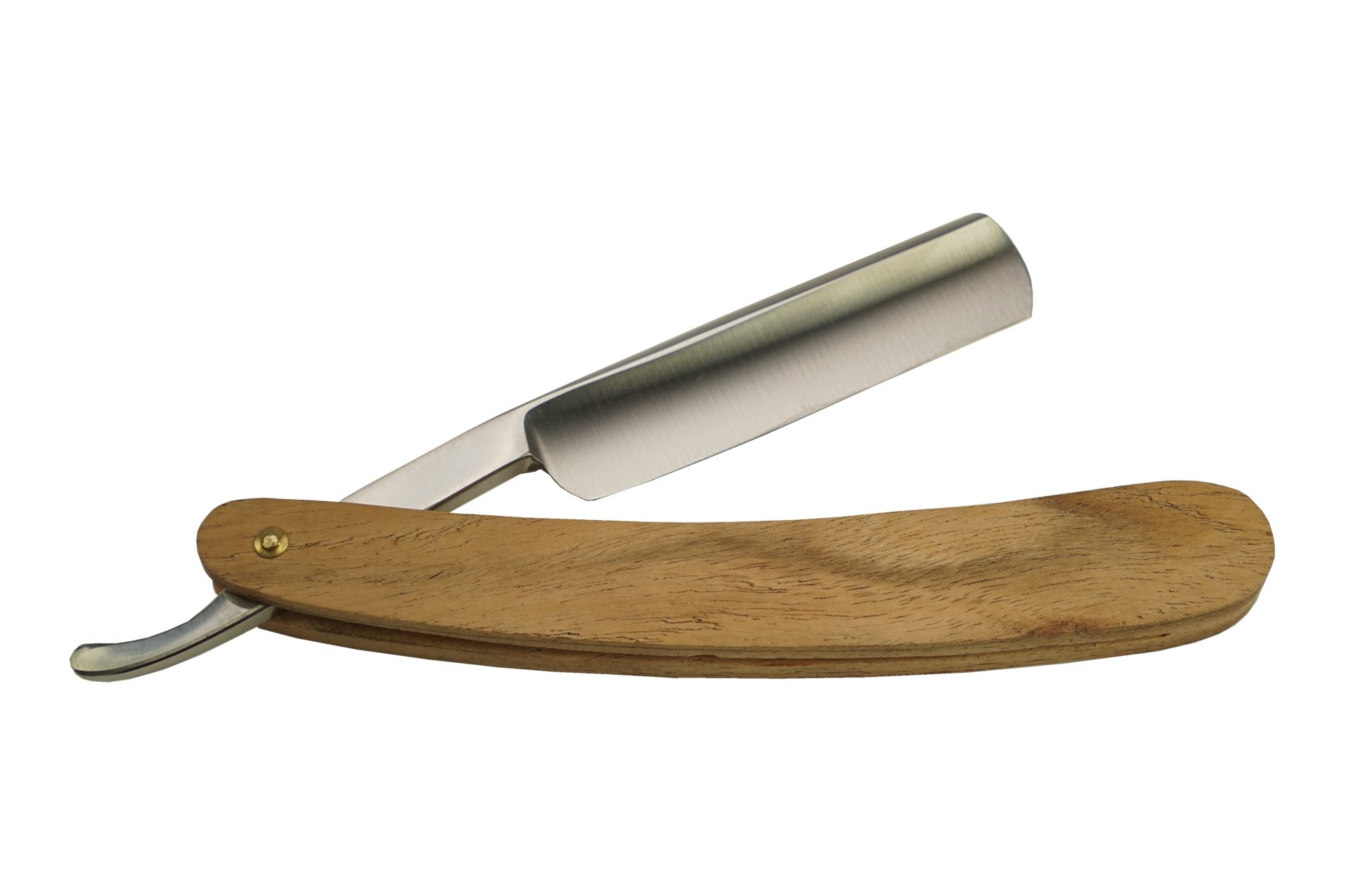 Fantasia Beauty Rasiermesser Rasiermesser aus Stahl mit Rosen-Holzschale, Länge: 16,5 cm/ 25 cm, 1-tlg.