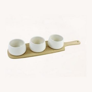 T24 Schale Dip Schalen - Mini-Schalen Set Rund Vorspeisen Glas, ideal für Snacks, Keramik, (4-tlg)