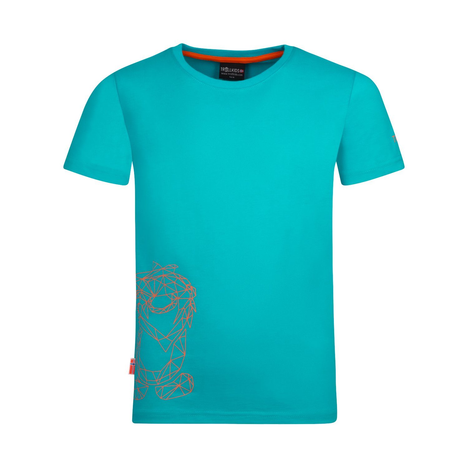 TROLLKIDS T-Shirt Oppland Blaugrün/Hellorange | T-Shirts