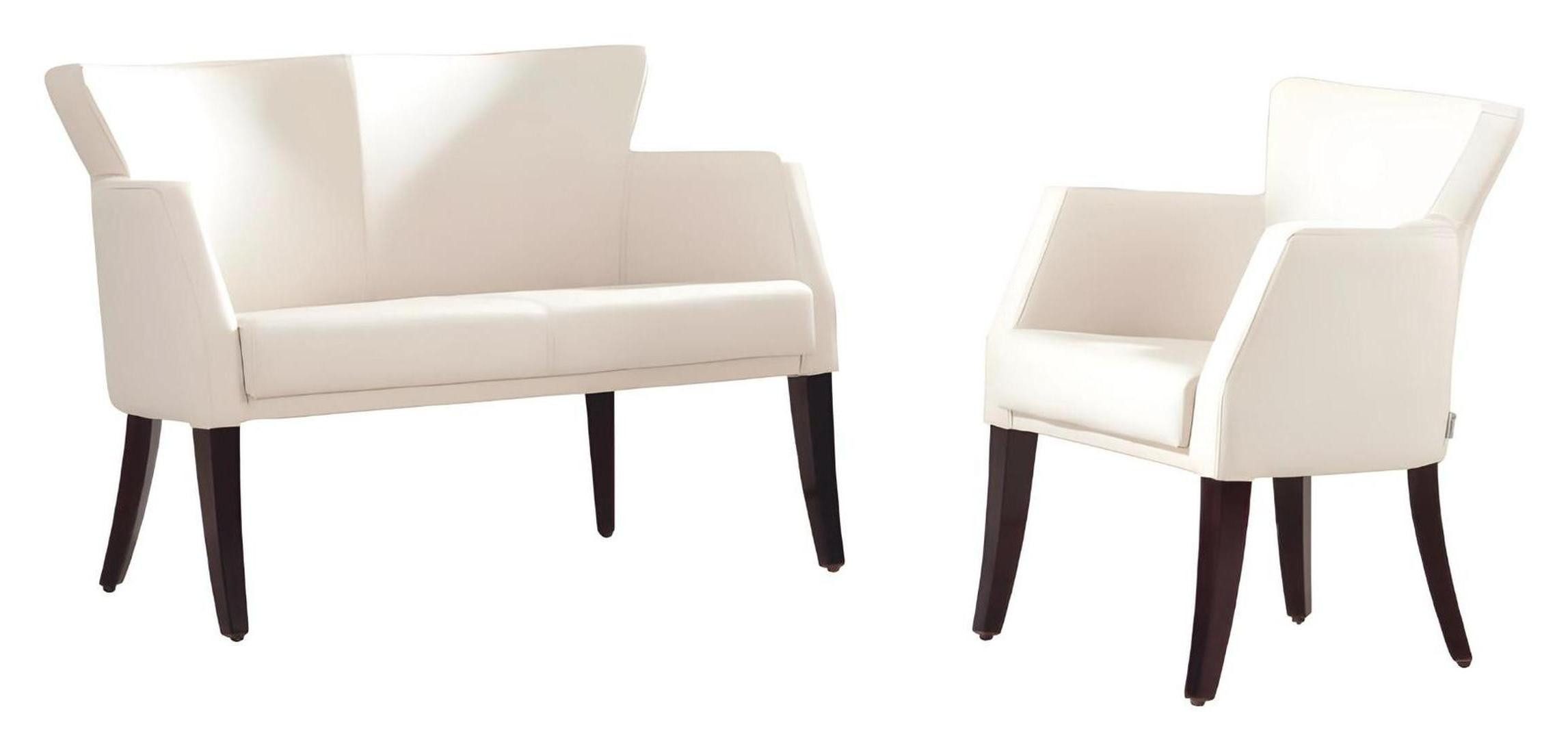 Xlmoebel Sitzbank Luxus Sofagarnitur aus Echtleder in modernem Design (2-Sitzer Sofa + Sessel), Hergestellt in Europa