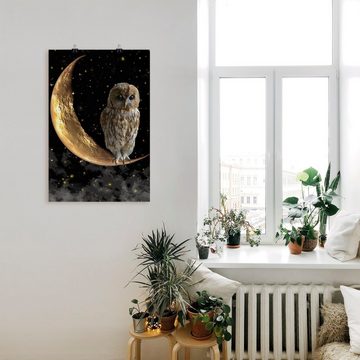 Artland Wandbild Nachteule, Vögel (1 St), als Alubild, Outdoorbild, Leinwandbild, Poster in verschied. Größen