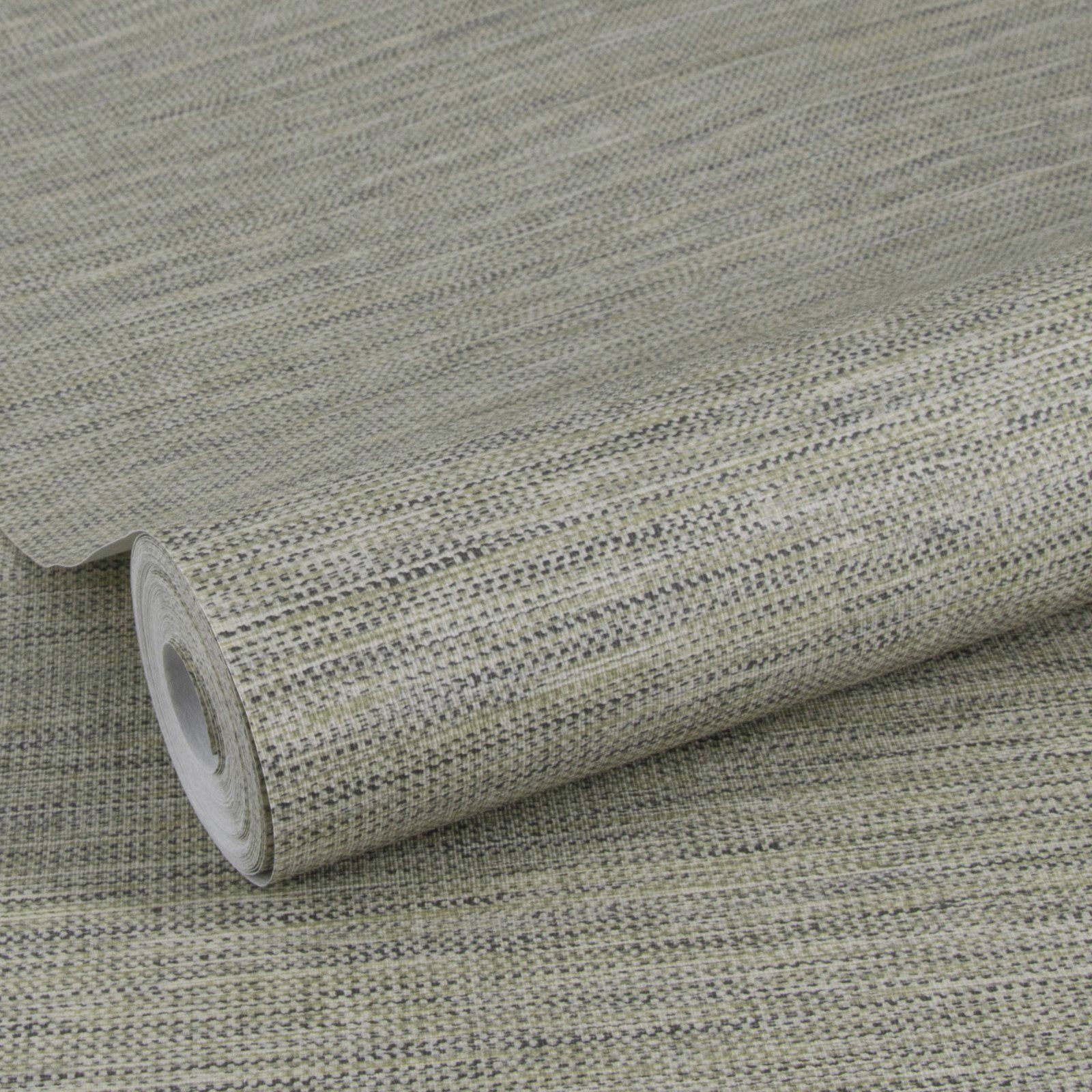 WOW Vliestapete lebhaftem Weaving FSC® Meter Grau, mit Druck, Länge zertifiziert, 10
