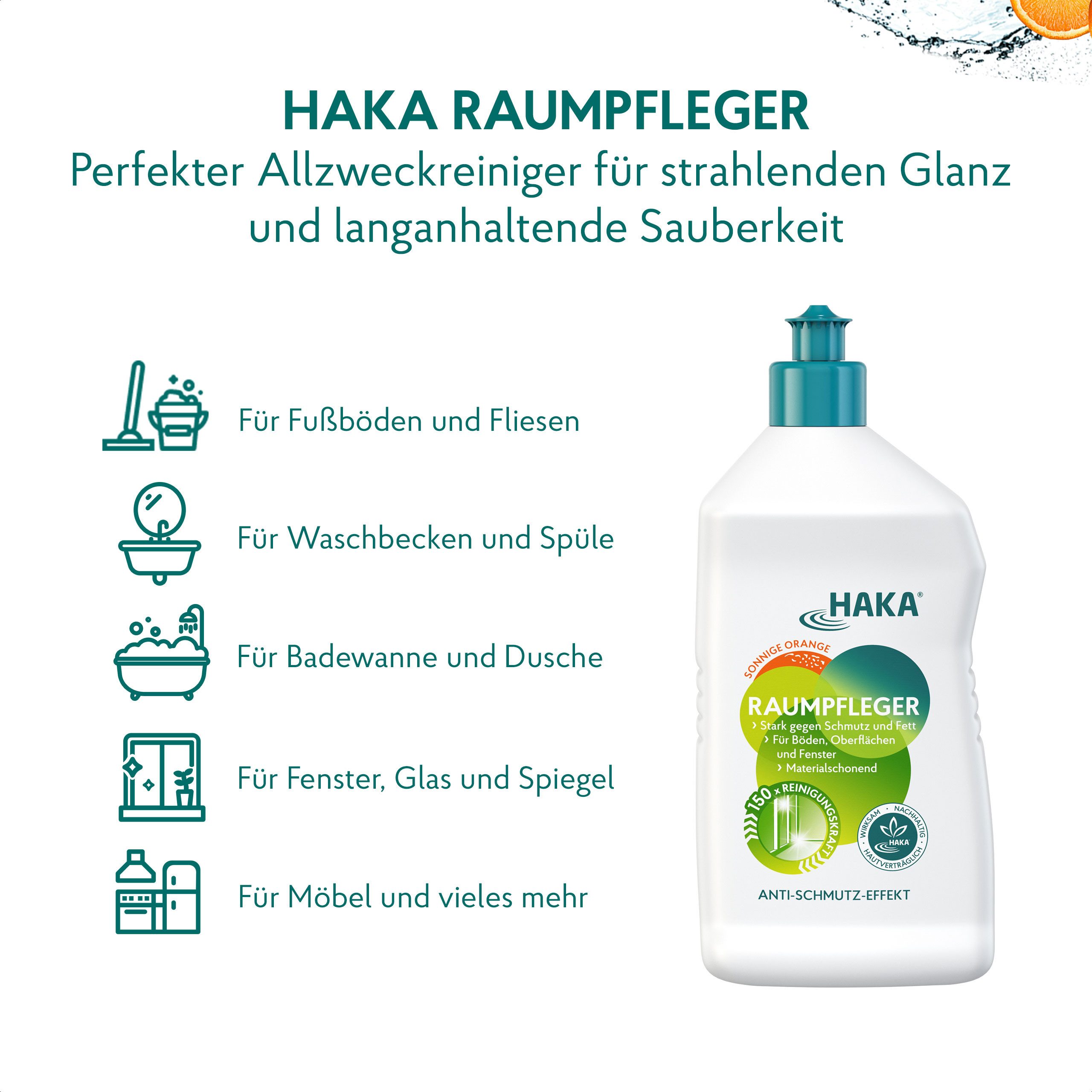 HAKA Raumpfleger Sonnige Orange 750ml Fussbodenreiniger