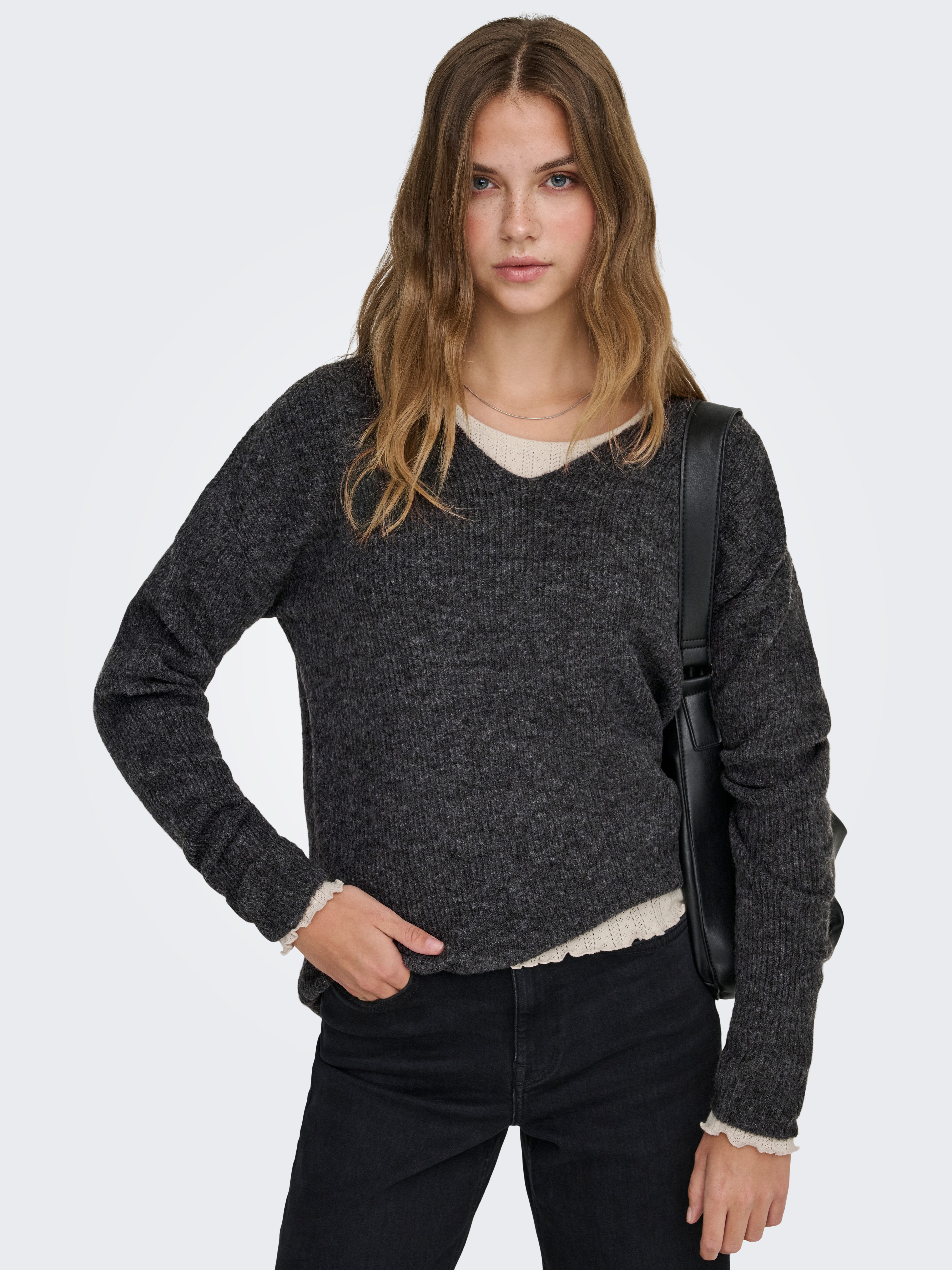 ONLY Strickpullover ONLCAMILLA V-NECK L/S PULLOVER KNT NOOS günstig online kaufen