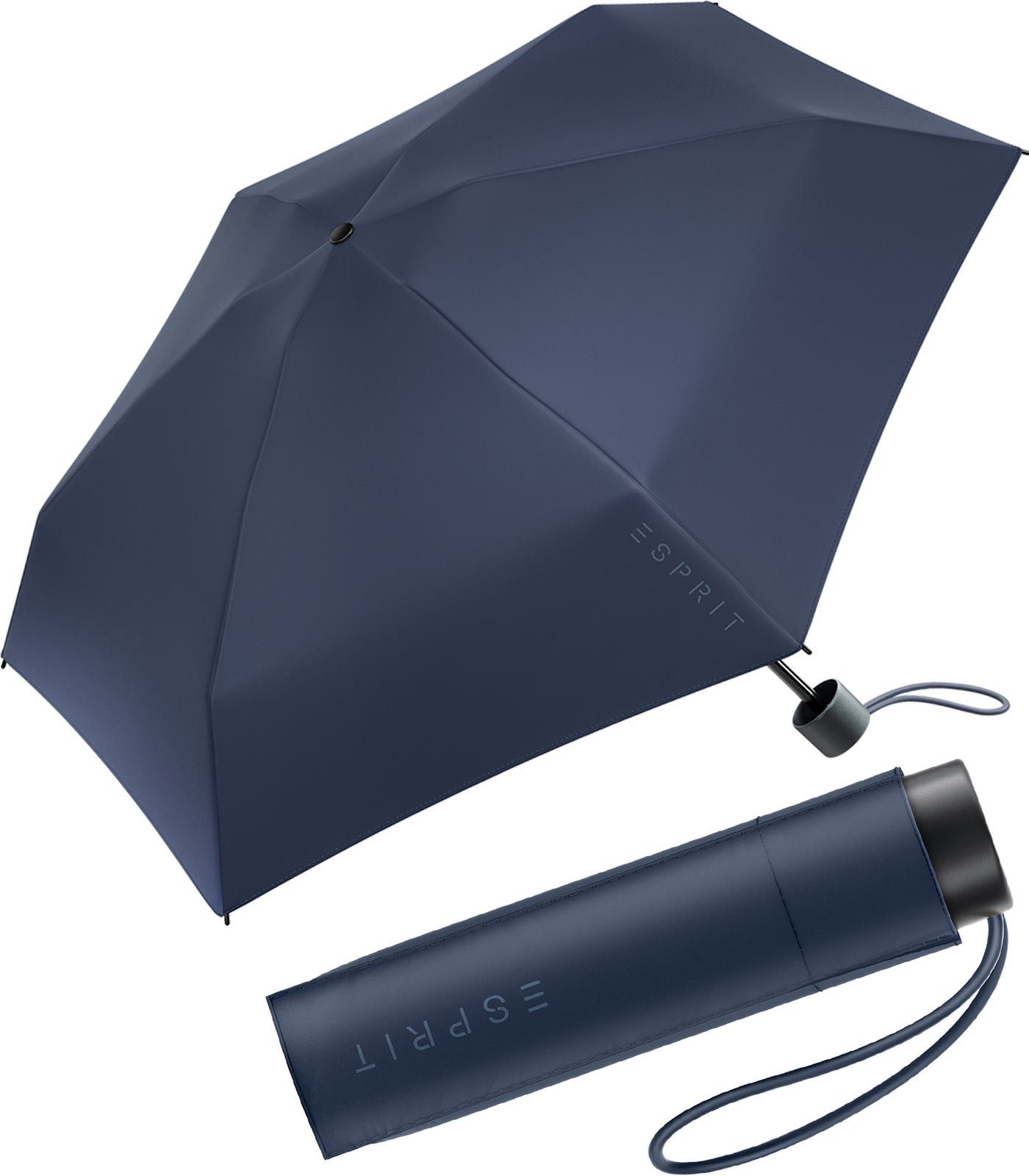 Esprit Taschenregenschirm Super Mini Schirm Petito sehr klein und leicht, winzig navy