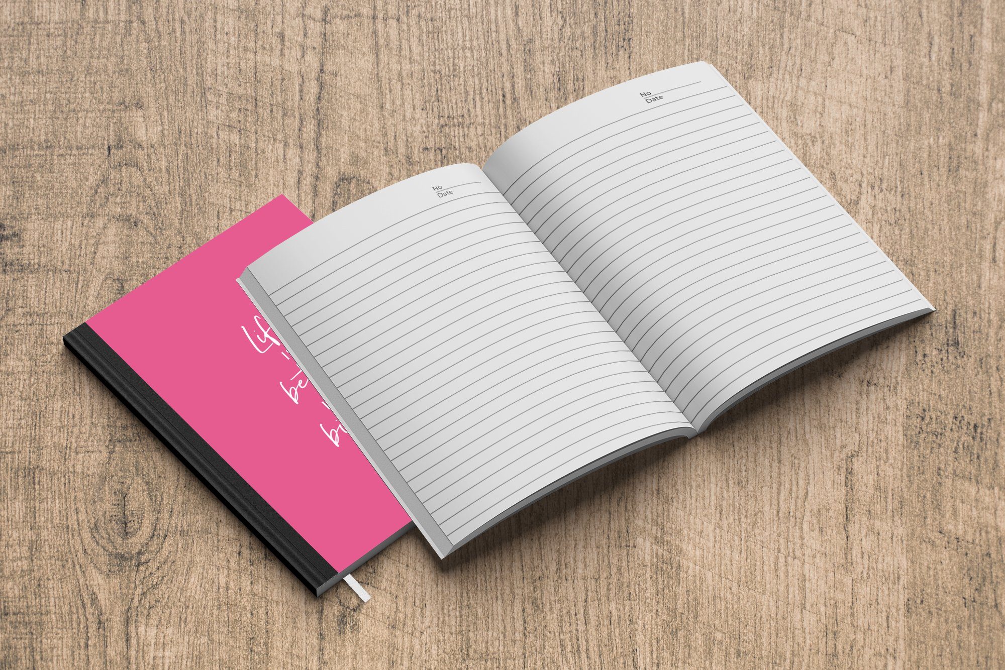 Das A5, ist MuchoWow Notizbuch Leben Pink, 98 Journal, Seiten, - Bikini Zitat Haushaltsbuch Notizheft, im Merkzettel, Tagebuch, - besser