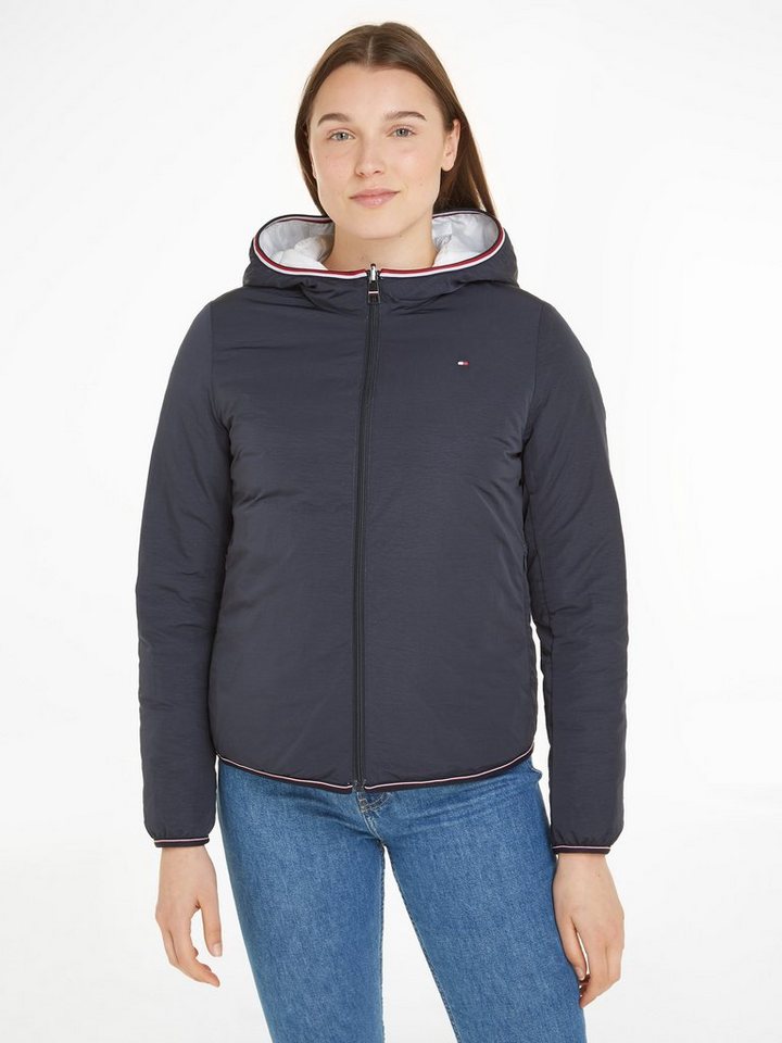 Tommy Hilfiger Steppjacke REVERSIBLE LW PADDED JACKET Wendejacke, 2 in 1  Jacke mit Tommy Flag