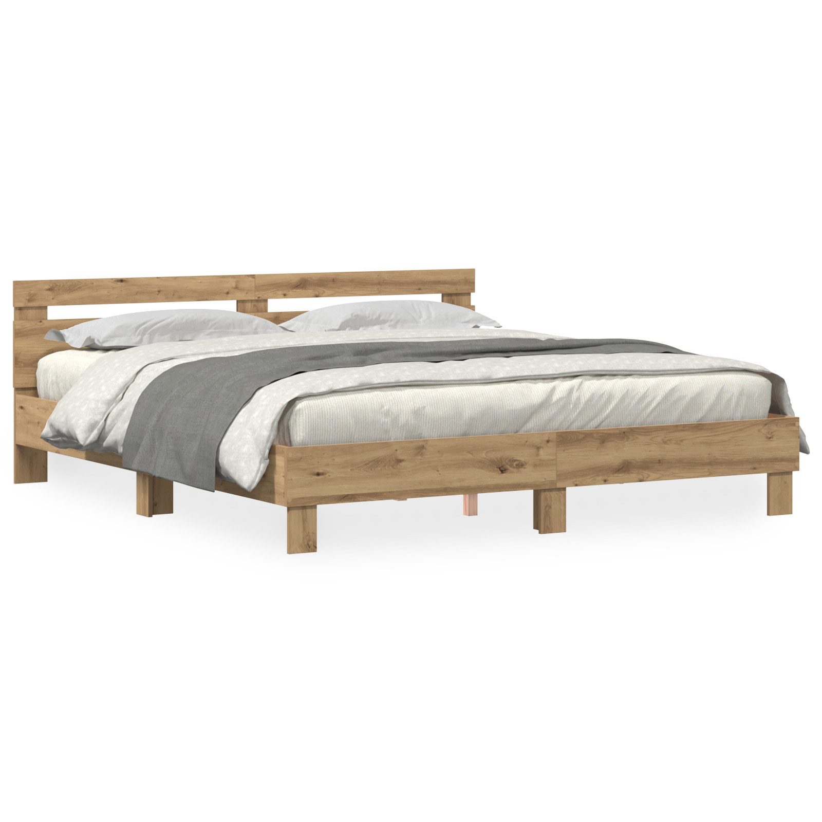 vidaXL Bett Bettgestell aus Holzwerkstoff Artisan günstig online kaufen